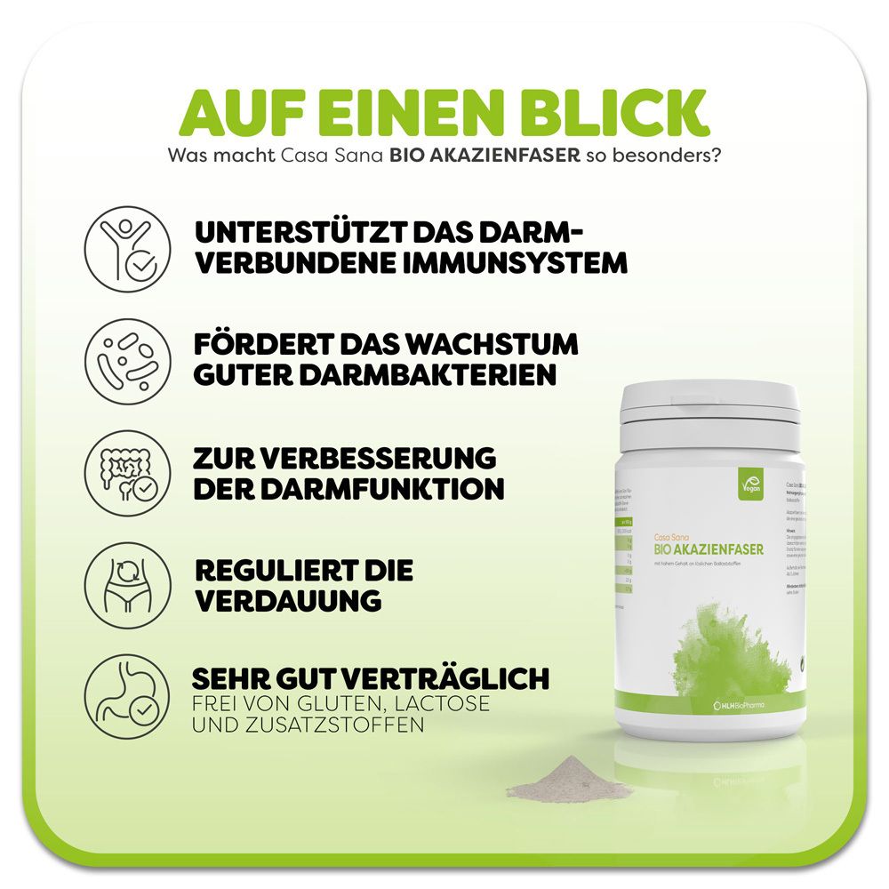 Casa Sana BIO AKAZIENFASER – Ballaststoffpräparat für die Darmflora