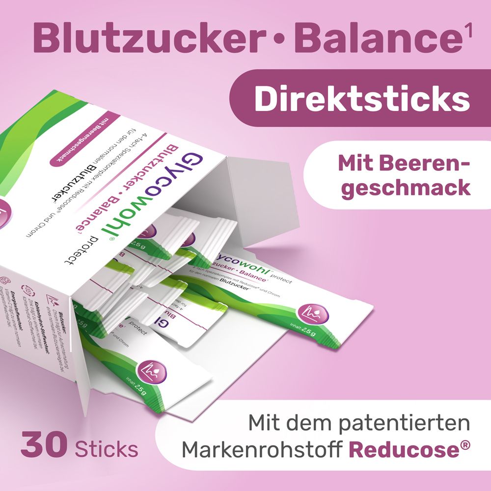 GLYCOWOHL Blutzucker Balance Sticks mit Reducose & Chrom