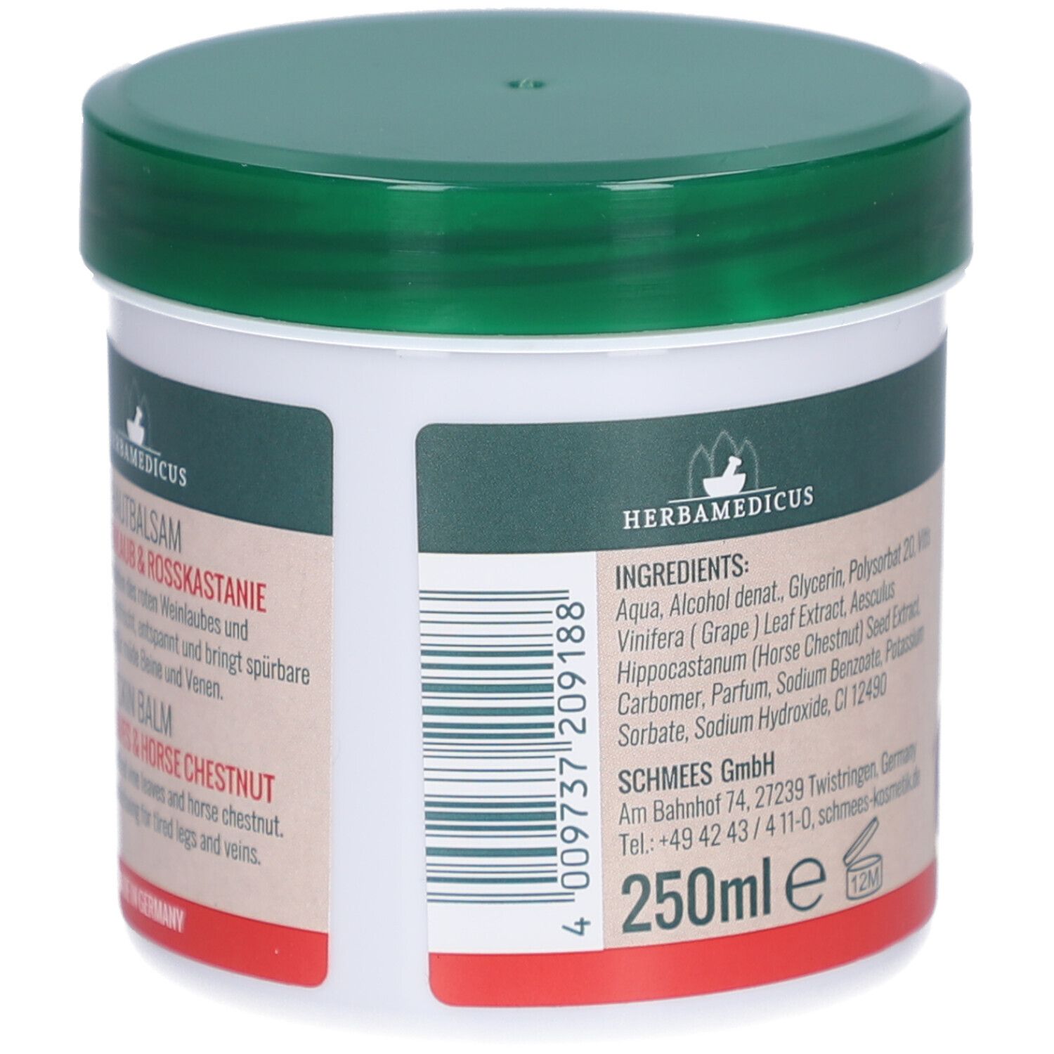 HERBAMEDICUS Hautbalsam Rotes Weinlaub & Rosskastanie