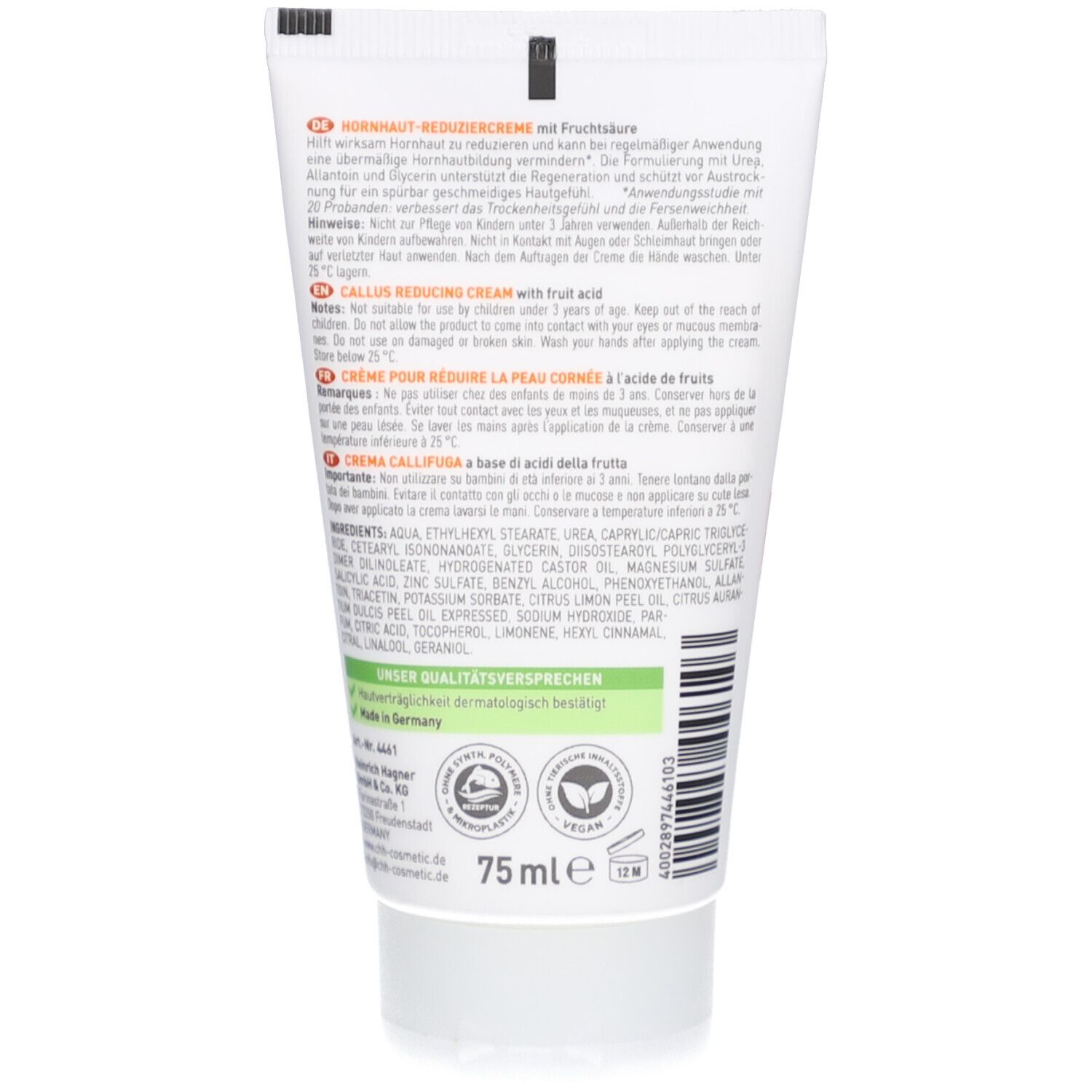 evita Hornhaut-Reduziercreme mit Fruchtsäure