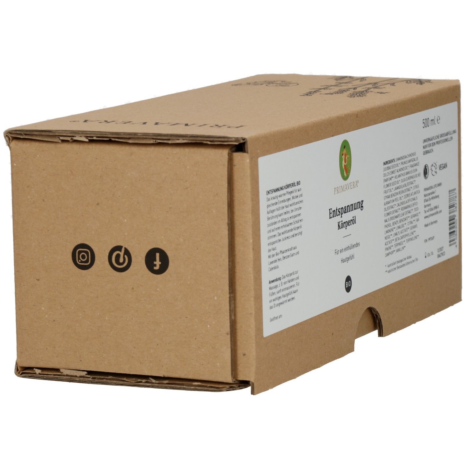 PRIMAVERA® Entspannung Körperöl bio