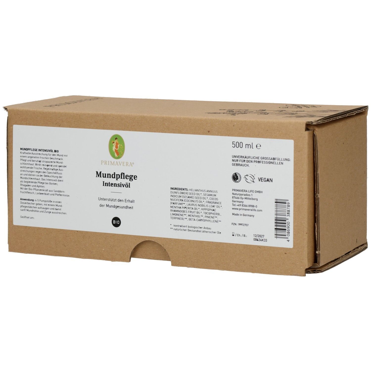 Mundpflege Intensivöl Bio 500 ml Öl