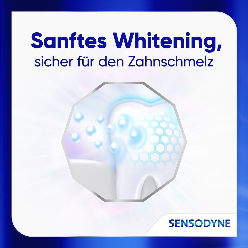 Zahnaufhellung mit sanfter Wirkung auf den Zahnschmelz.