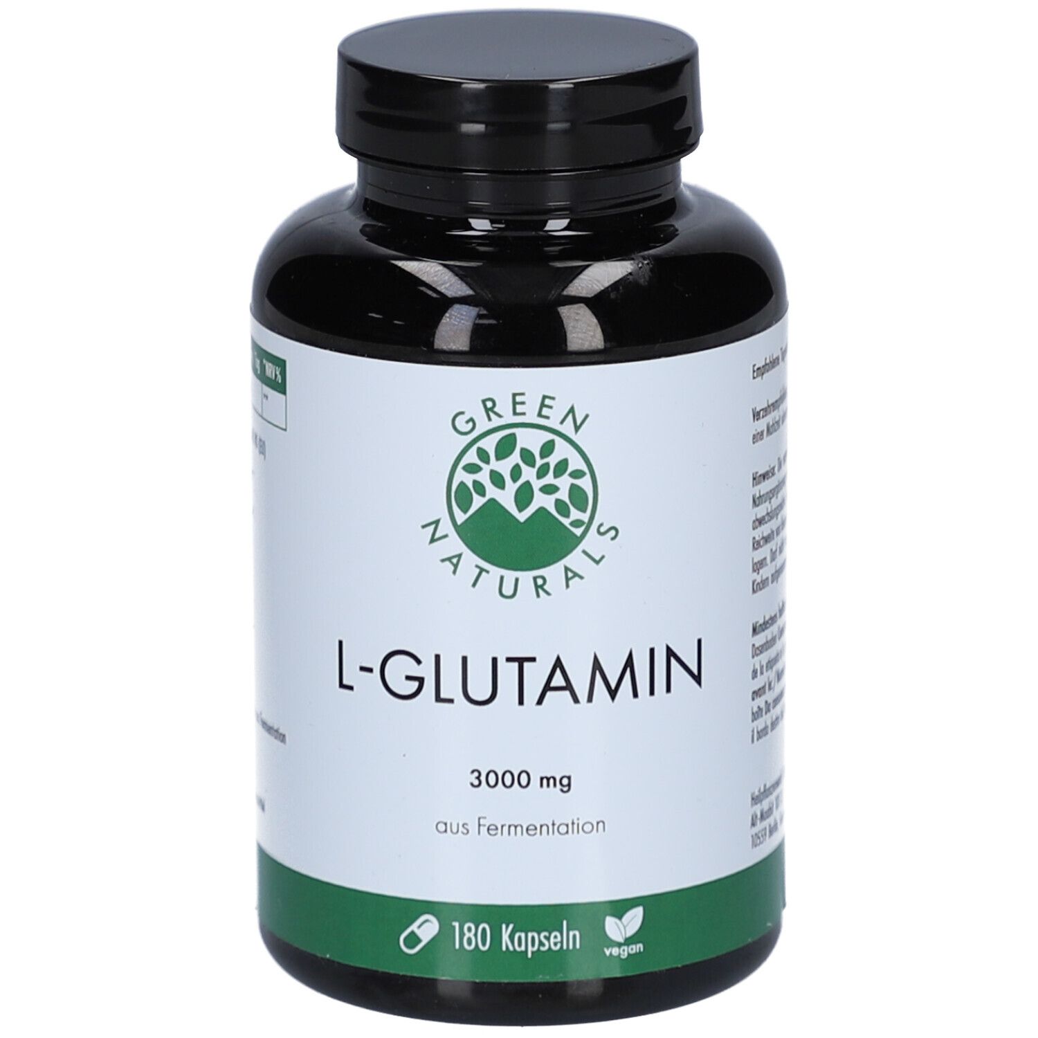 Green Naturals L-Glutamin 3000 mg vegan Kapseln 180 St