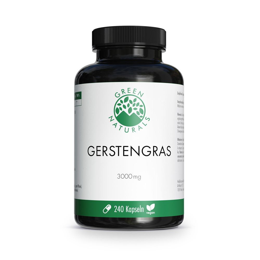 Green Naturals Gerstengras 3000 mg vegan Kapseln 240 St