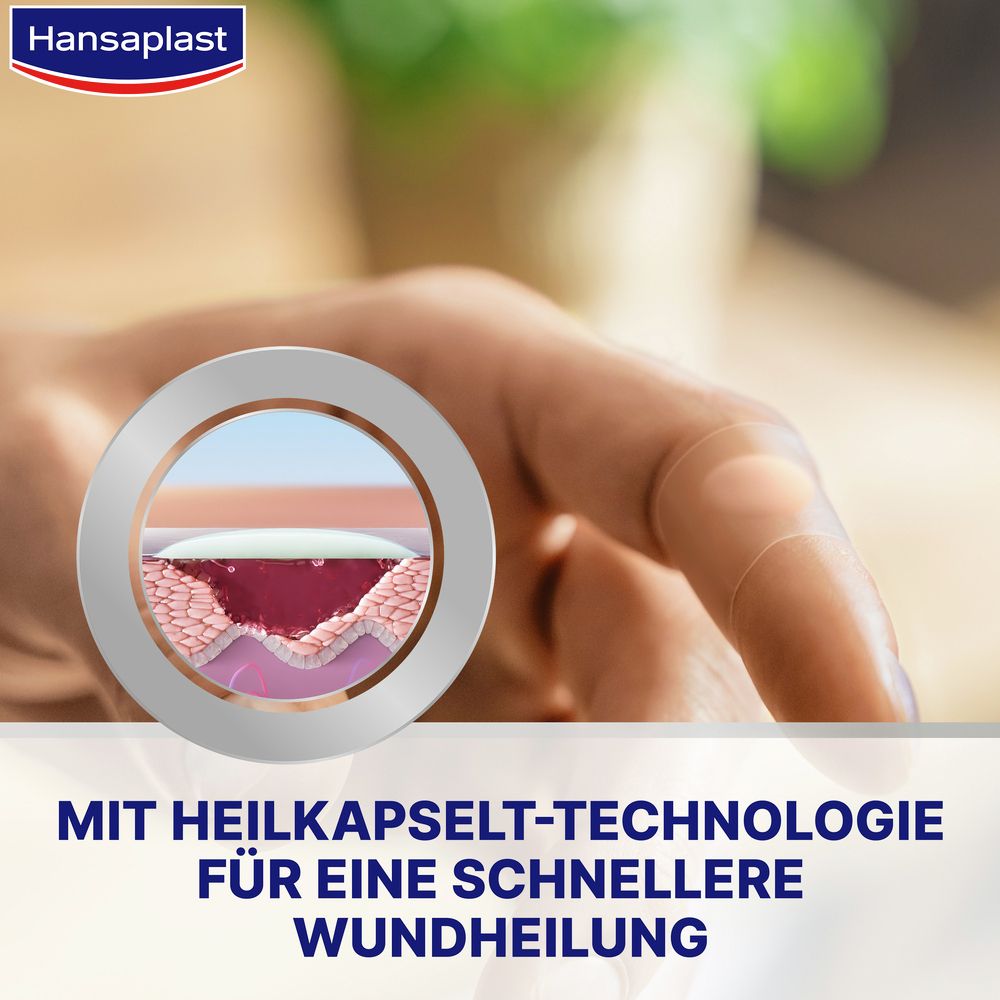 Hansaplast Zweite Haut Schutz | Hydrokolloid-Pflaster klein | Wasserdichtes Fingerpflaster