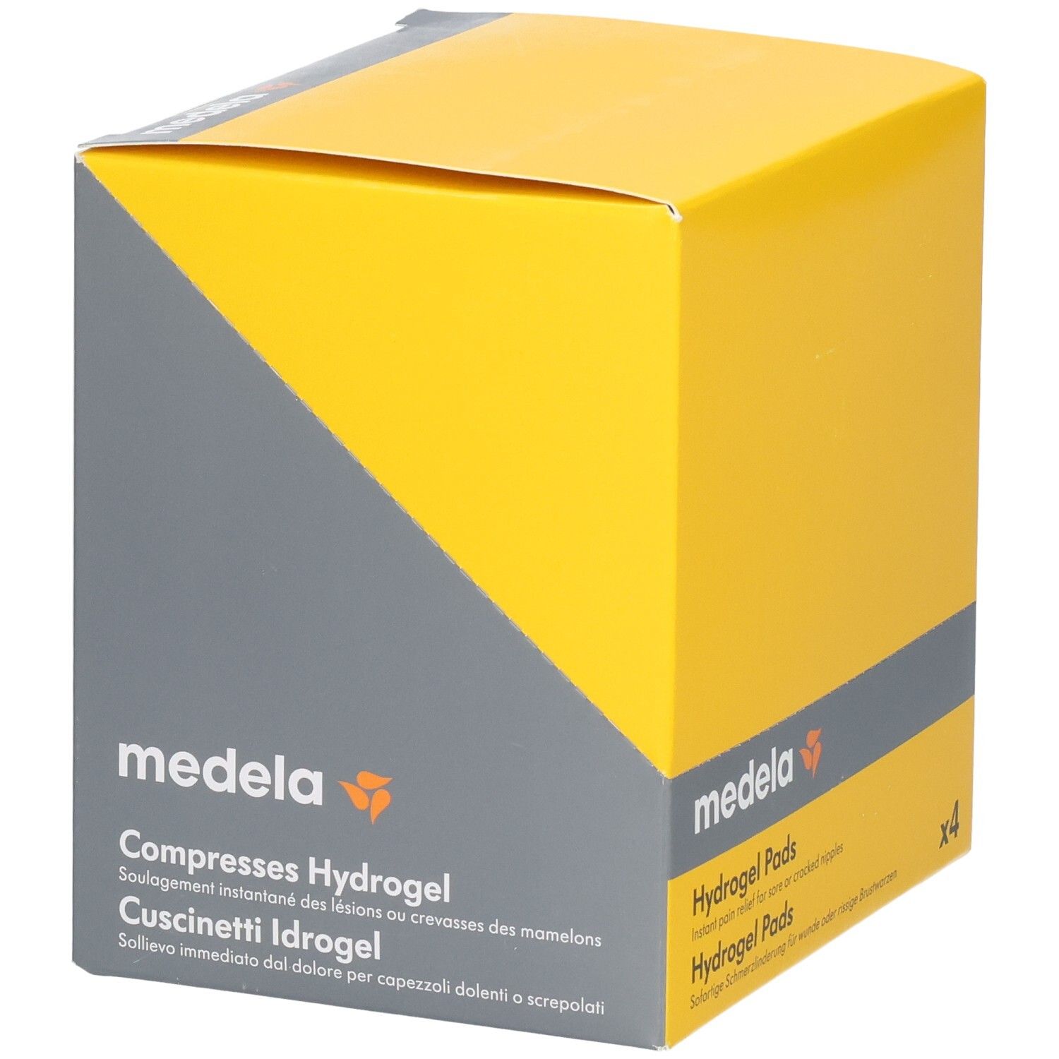 Medela Hydrogel Pads Packung, 4 Stück. Gel-Pads zur Linderung von wunden Brustwarzen.