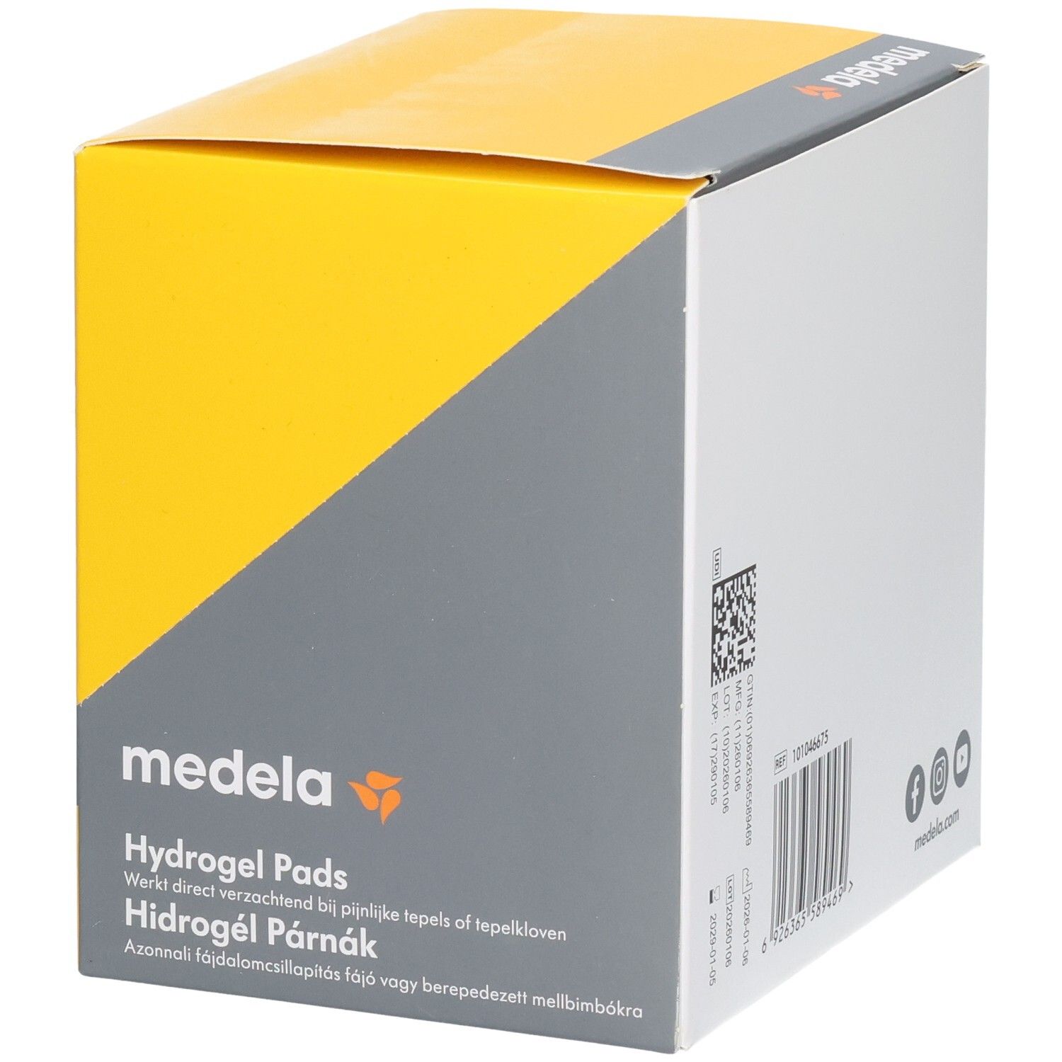 Medela Hydrogel Pads Packung, 4 Stück. Gel-Pads zur Linderung von wunden Brustwarzen.