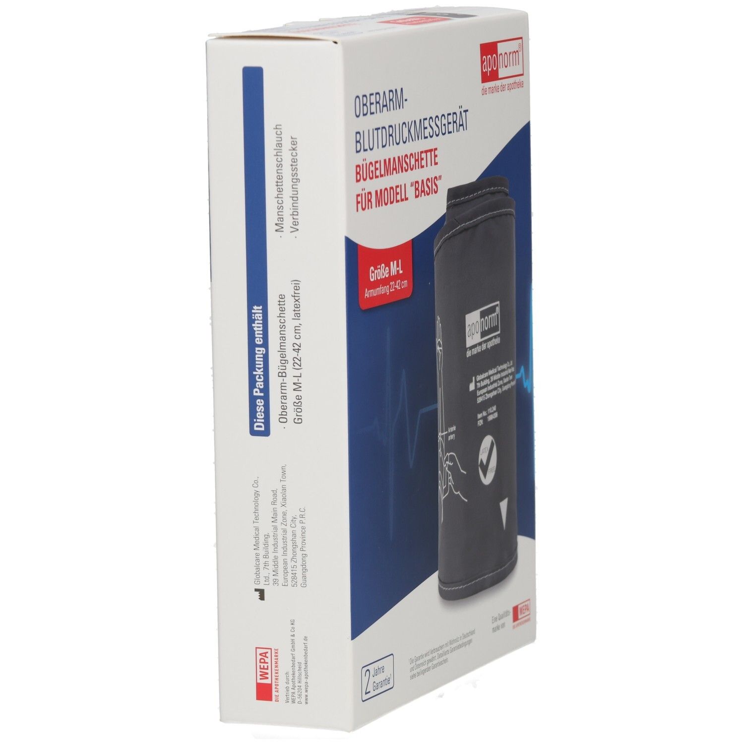 Aponorm Blutdruckmessgerät Basis Manschette M-L 1 St