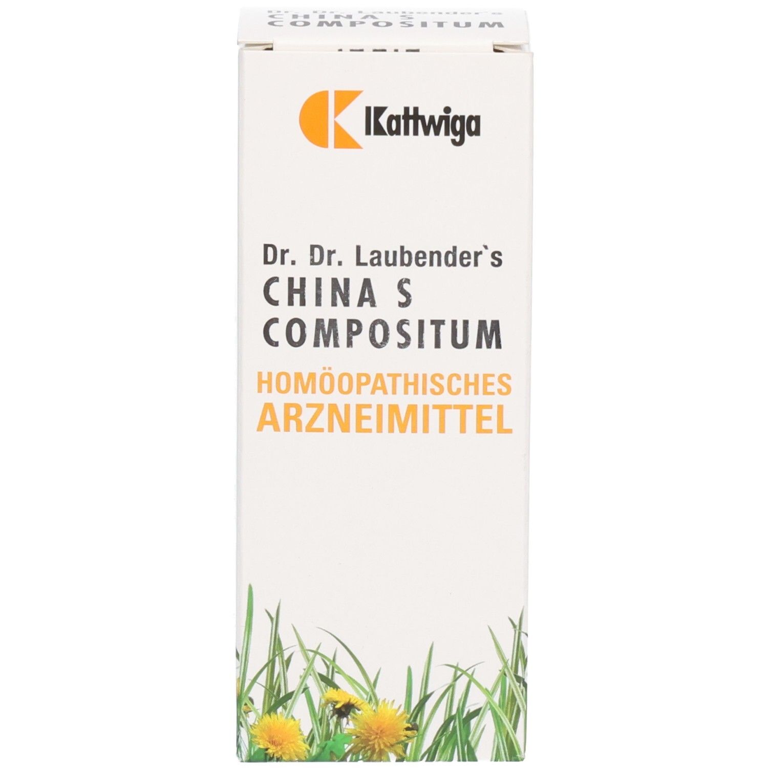 Weiße Schachtel mit Logo und Produktnamen. Homöopathisches Arzneimittel.