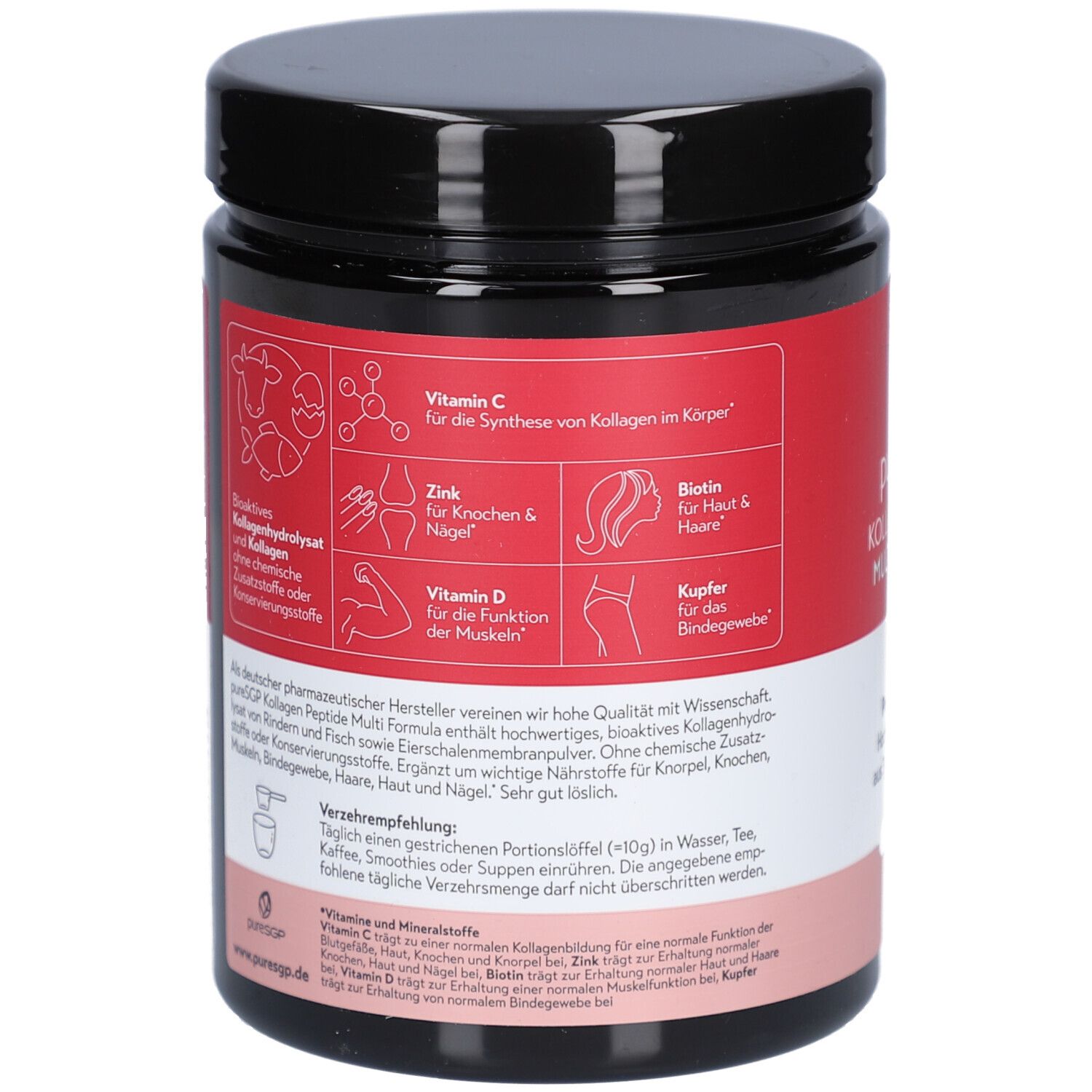 PURESGP Kollagen Peptide Multi Formula Pulver