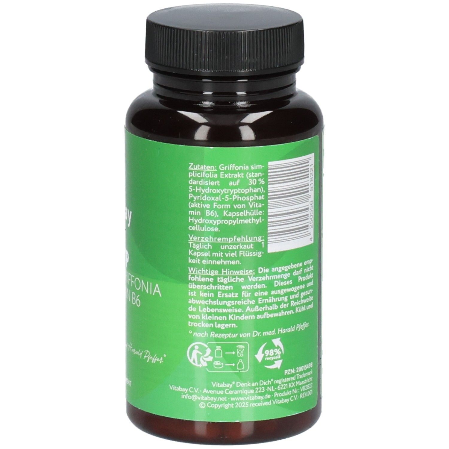 Vitabay 5-HTP 100 mg aus Griffonia + Vitamin B6