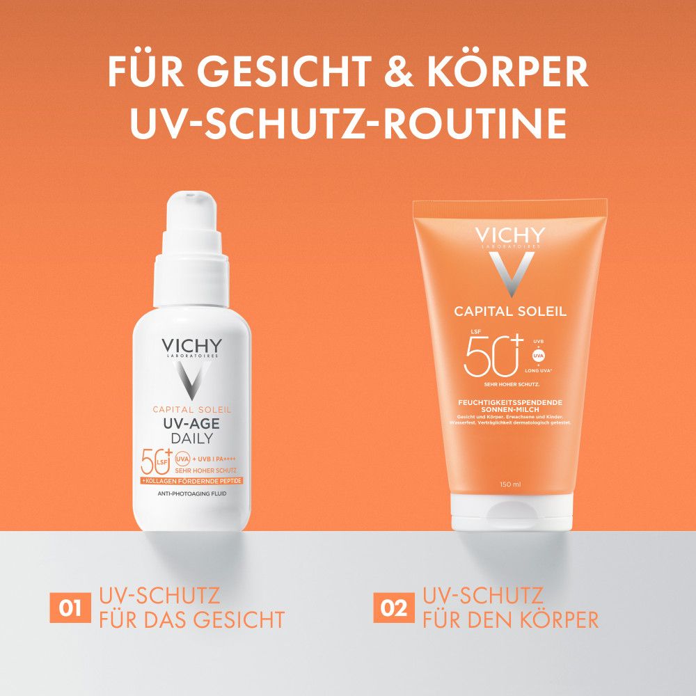 Vichy Capital Soleil UV-Schutz für Gesicht und Körper: Sonnenmilch und UV-Schutz-Fluid.