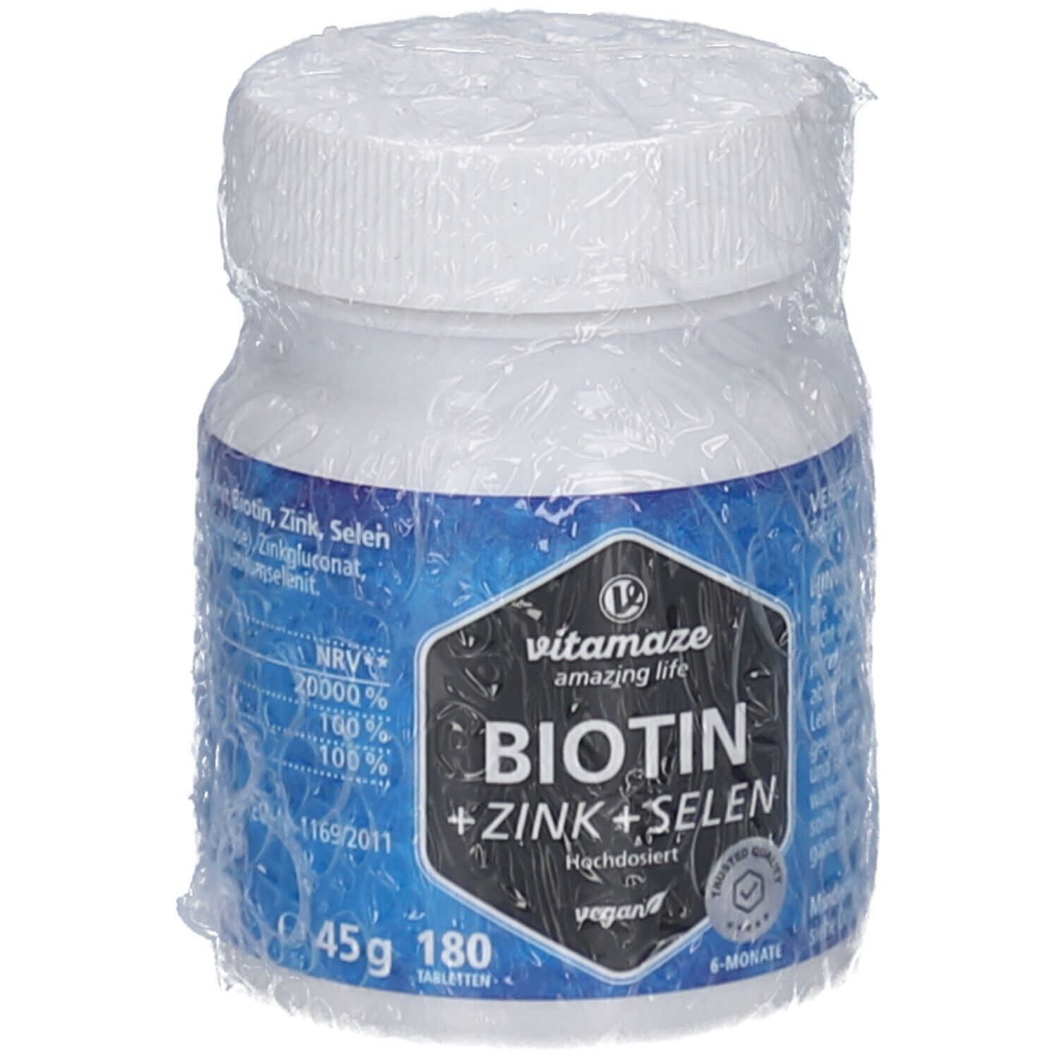 Biotin 10 mg hochdosiert+Zink+Selen Tabletten 180 St
