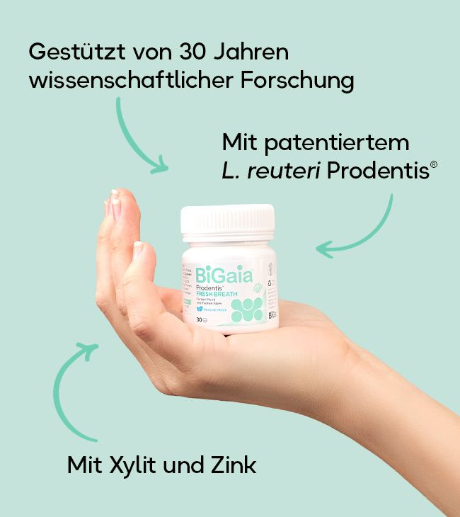 BiGaia Prodentis® Fresh Breath– Probiotische Lutschtabletten Frische Minze