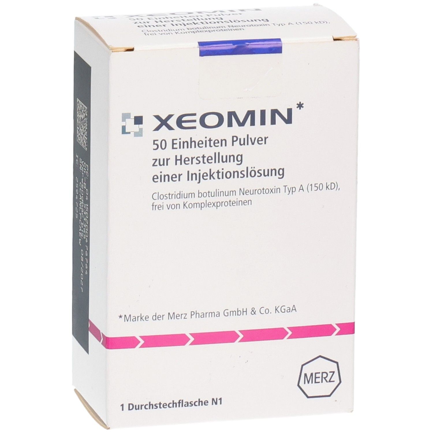 XEOMIN 50 Einheiten Pulver zur Herstellung einer Injektionslösung, Clostridium botulinum Neurotoxin Typ A.