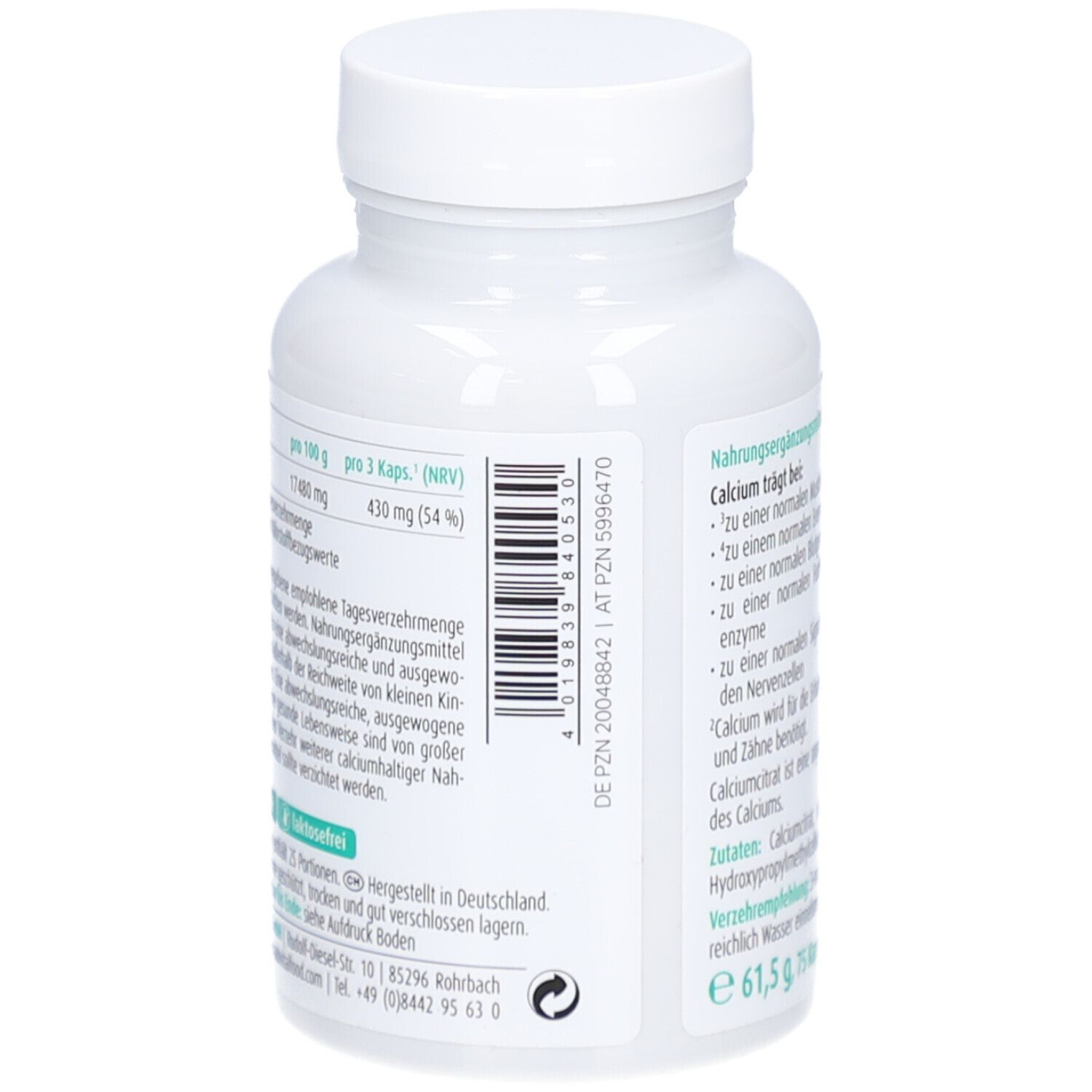 Raab Vitalfood Calciumcitrat Kapseln