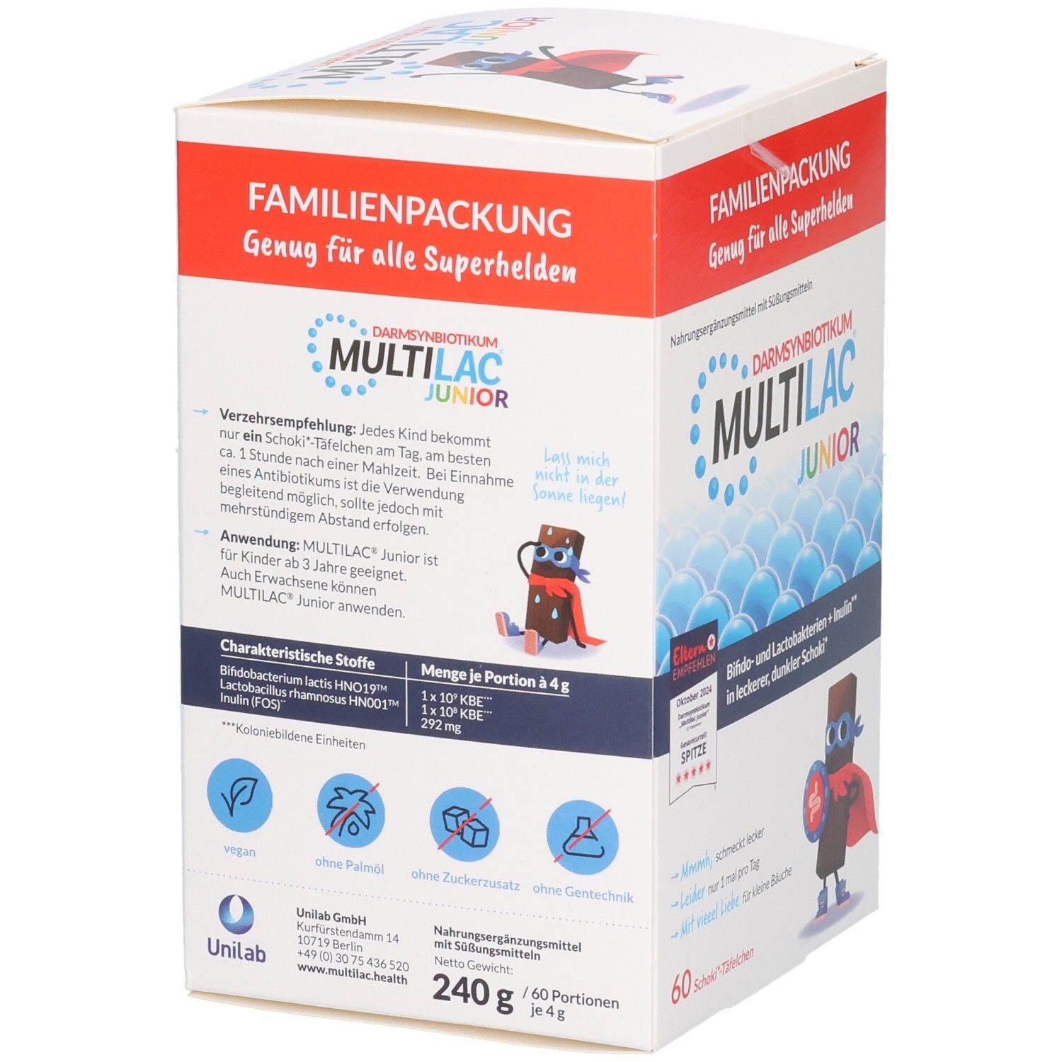 MULTILAC Darmsynbiotikum Junior Täfelchen