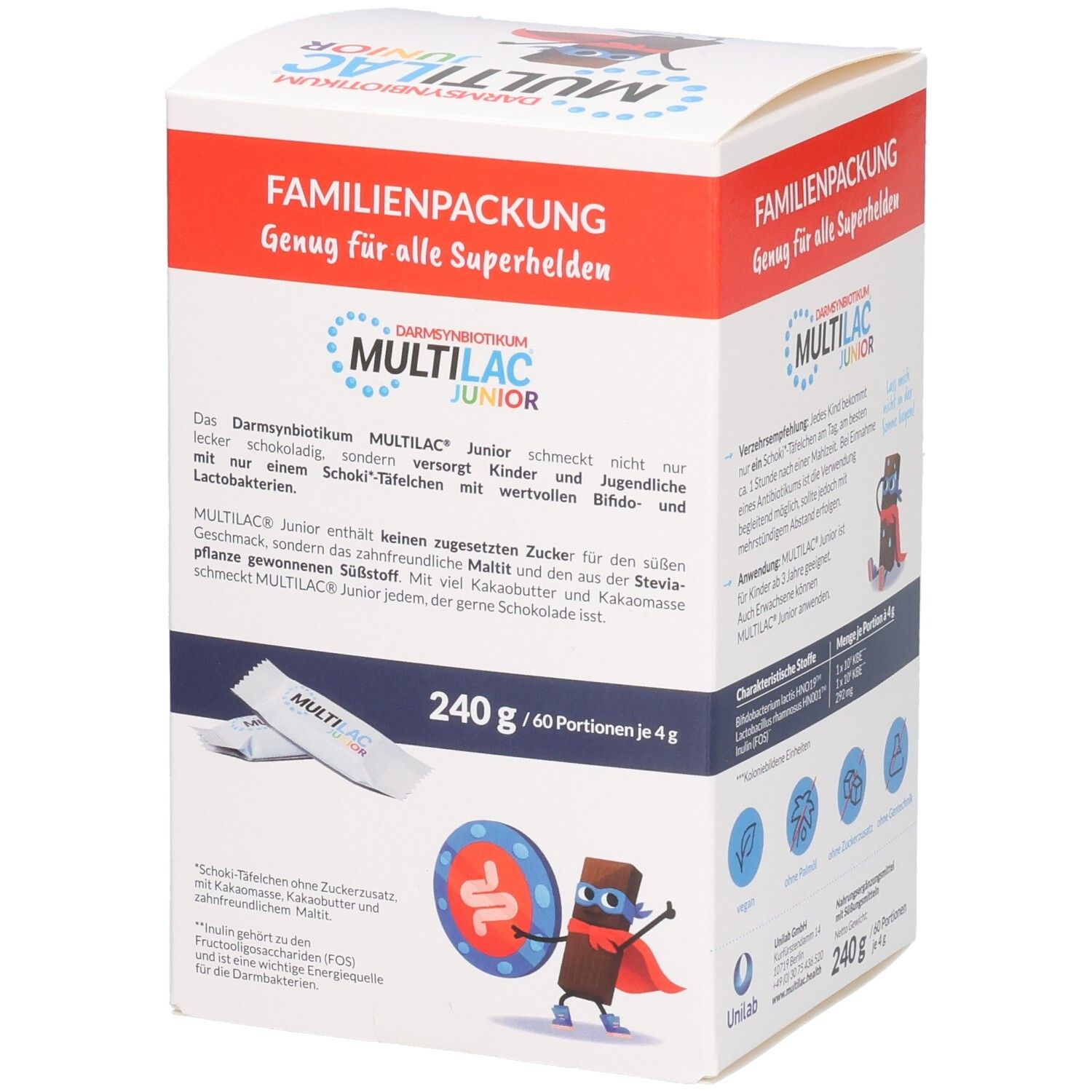 MULTILAC Darmsynbiotikum Junior Täfelchen