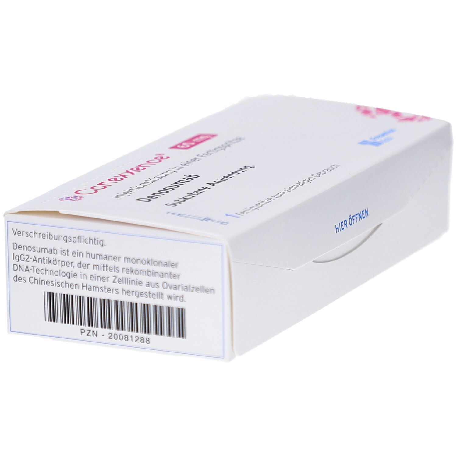 Weiße Produktverpackung mit Text und Logo. Aufschrift: CONEXXENCE. Barcode und Text: Verschreibungspflichtig.