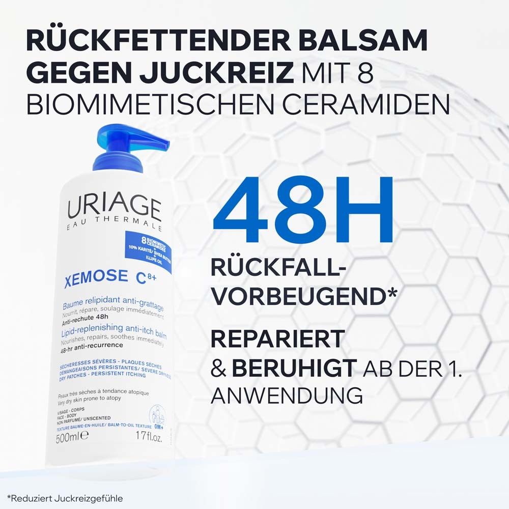 Uriage Xemose C8+ Öl-Balsam gegen Juckreiz 500 ml Balsam