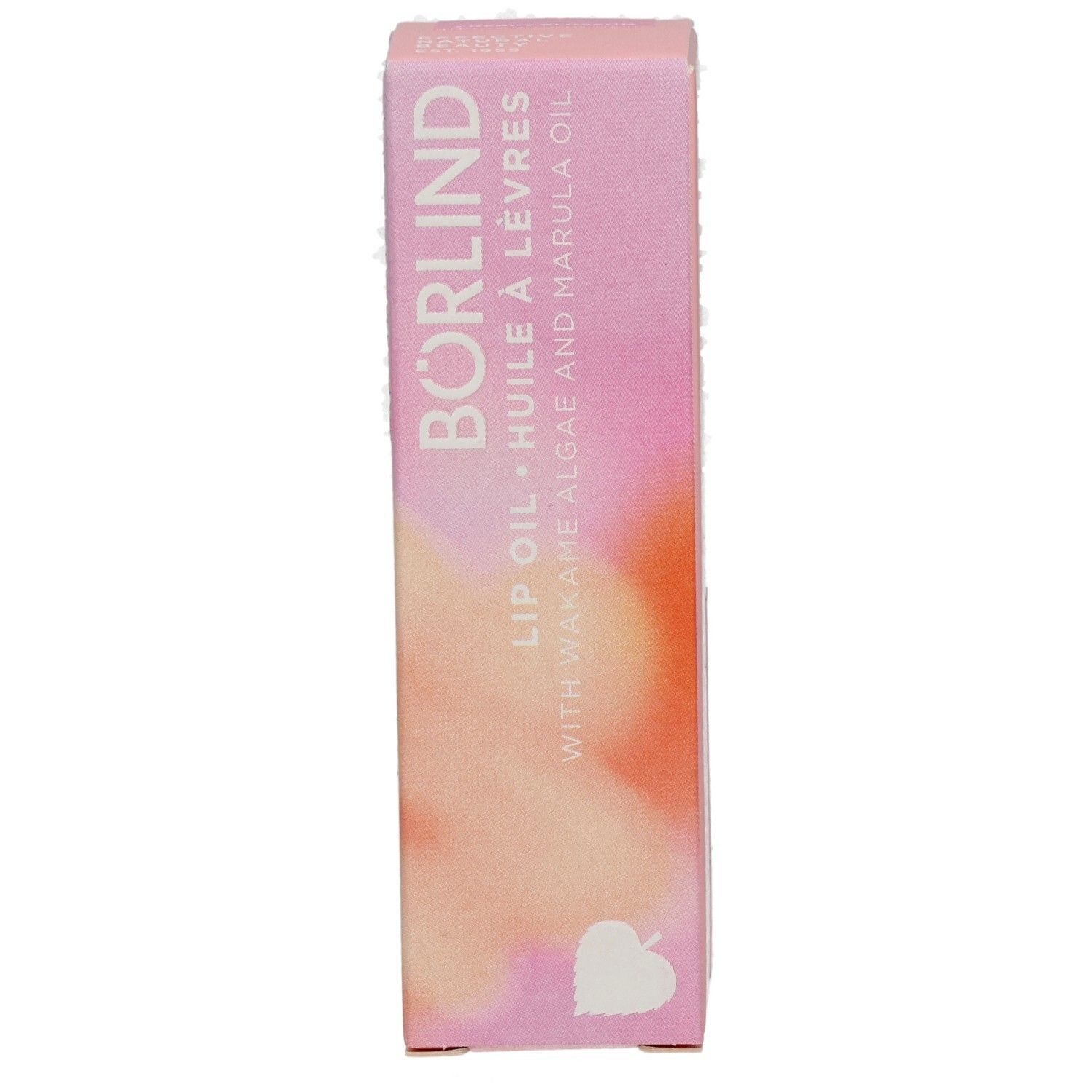 ANNEMARIE BÖRLIND Lip Oil Verpackung, rosa mit Farbverlauf und Produktbezeichnung.