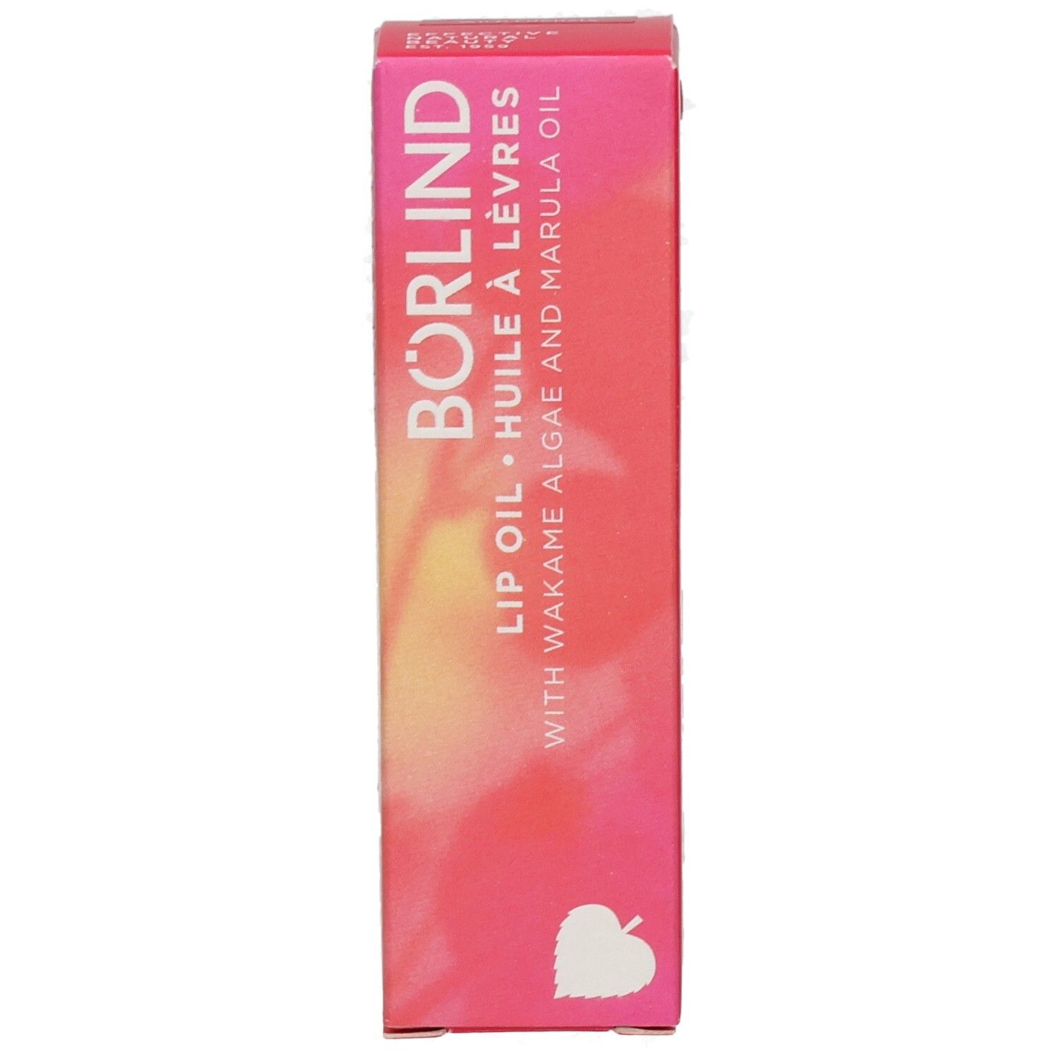 ANNEMARIE BÖRLIND Lip Oil Wild Fuchsia Verpackung mit floralem Muster und Produktinformationen.