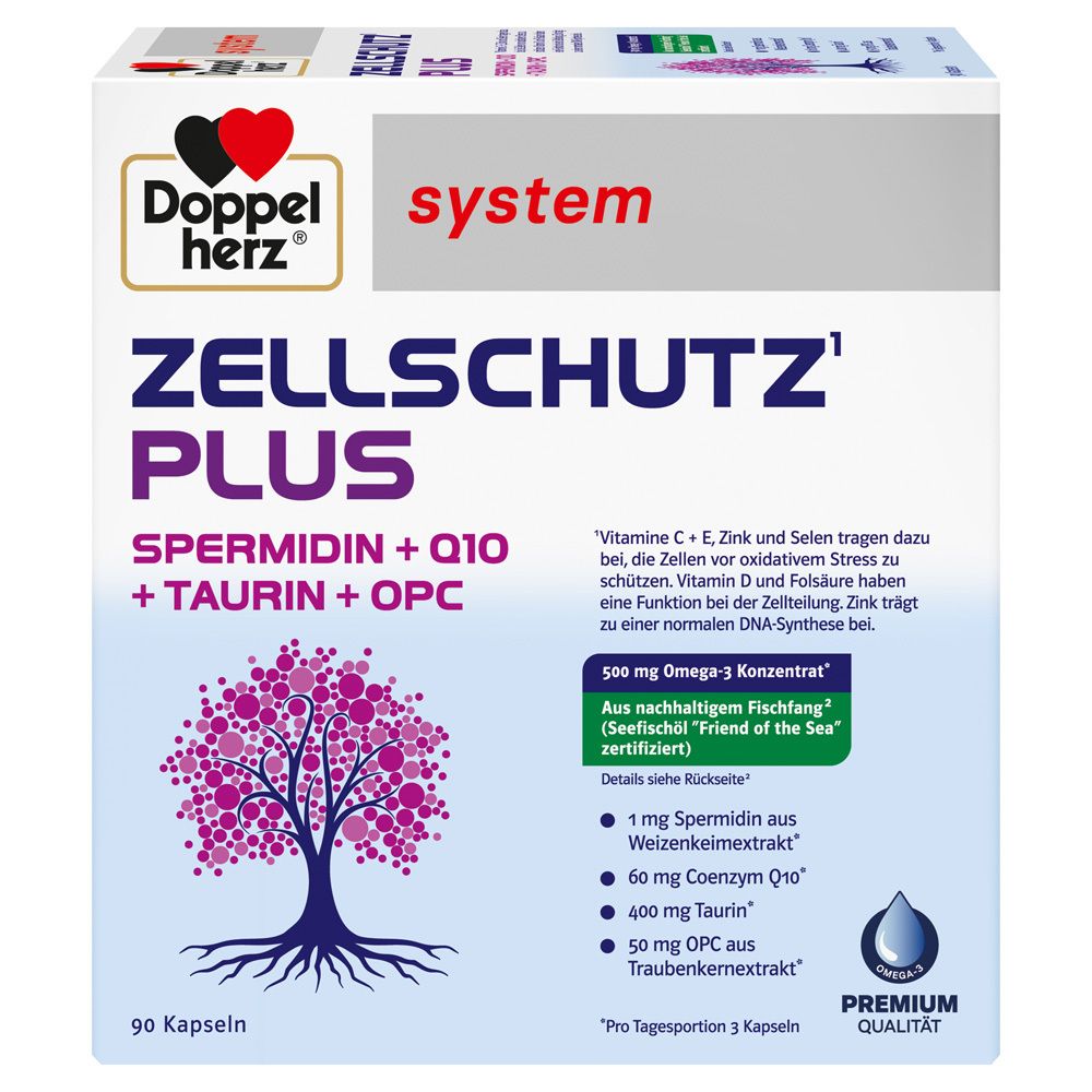 Doppelherz Zellschutz Plus Spermid.+Q10+Taurin+OPC 90 St Kapseln