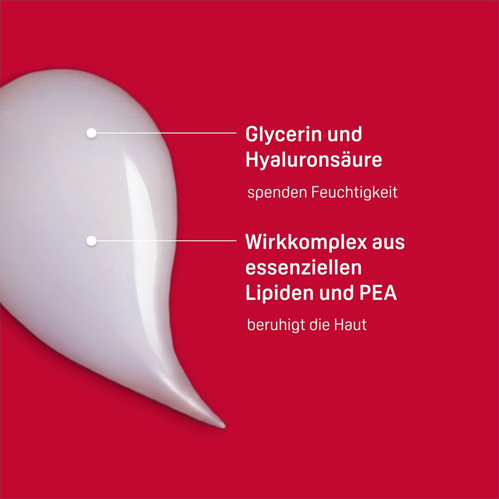 Textur des Serums mit Glycerin, Hyaluronsäure und Wirkkomplex.