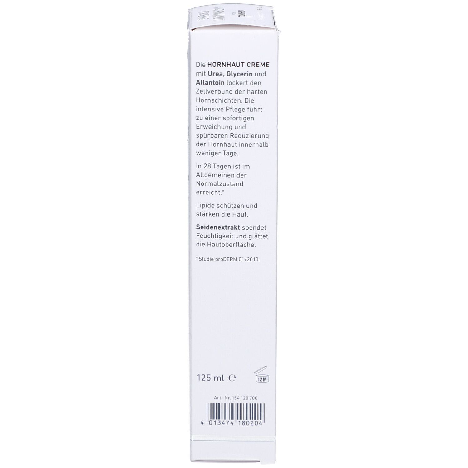 Produktverpackung. Text in deutscher Sprache. Inhaltsstoffe und Anwendungshinweise.