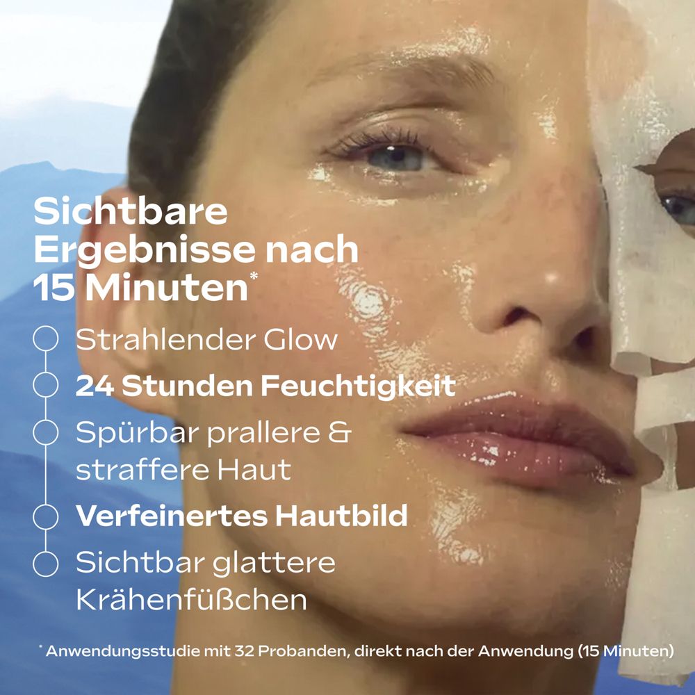 Weleda Exo Boost Tuchmaske Blauer Enzian & Edelweiss mit Collagen & Exosomen
