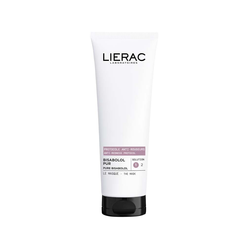 Lierac Bisabolol Pur Tube mit schwarzem Deckel. Enthält Text zu "Le Masque" und "The Wash".