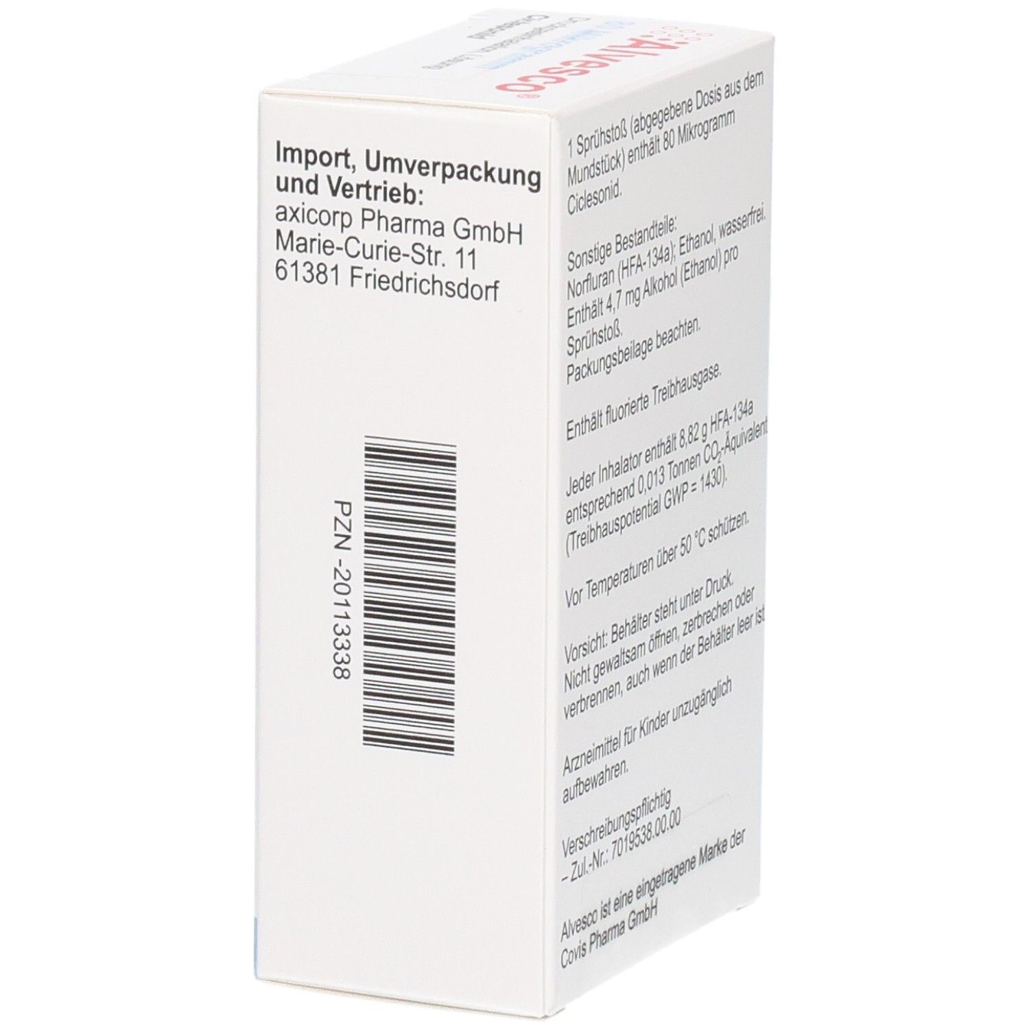 ALVESCO 80 µg 120 Hub Druckgasinhalation