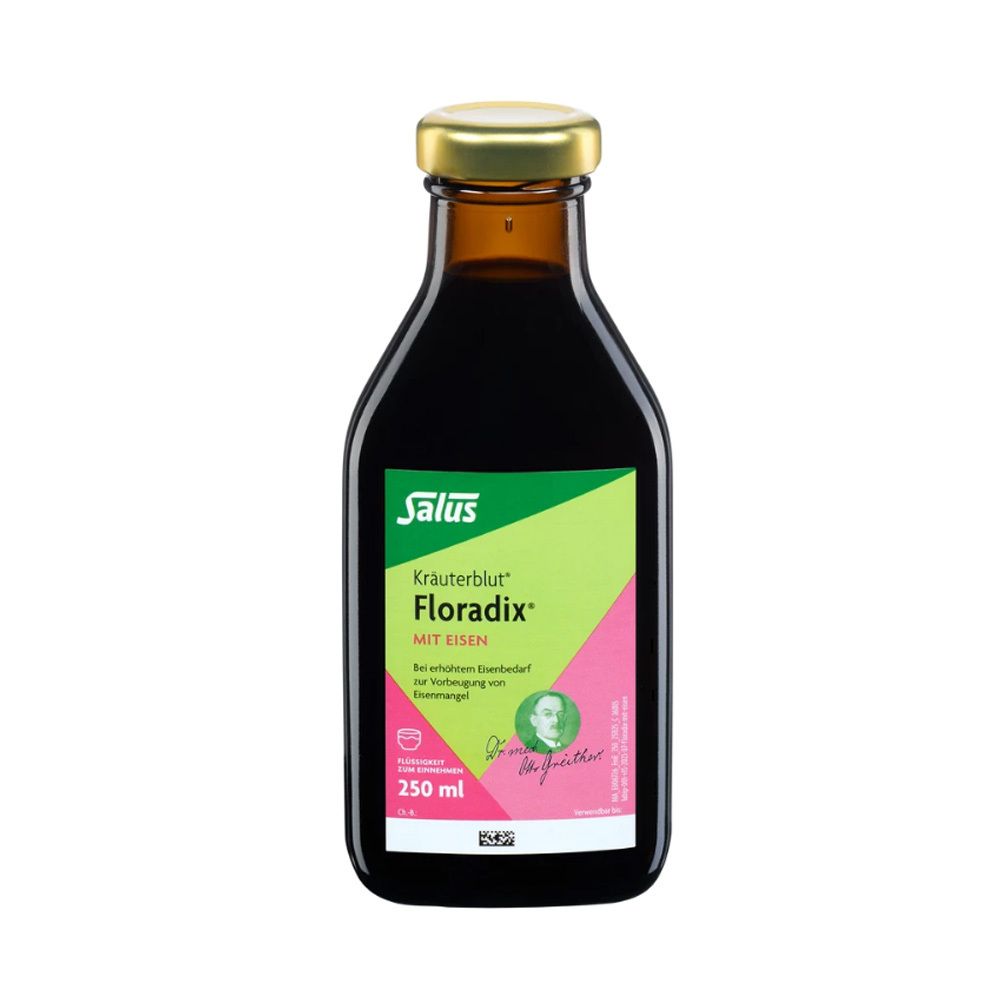 Braune Glasflasche mit goldfarbenem Deckel. Etikett mit Produktnamen und Logo. 250 ml Volumenangabe.