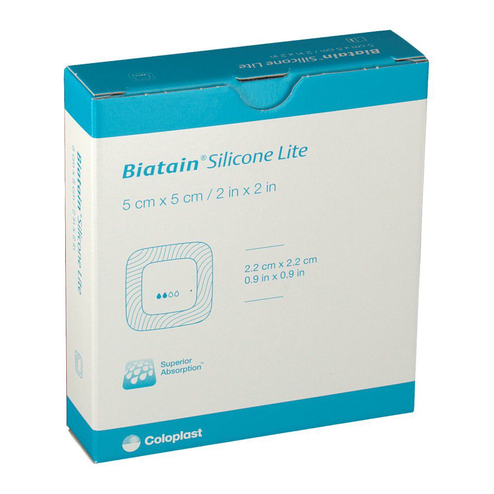 Biatain Silicone Lite Schaumverband 5x5 cm 5 St Verband