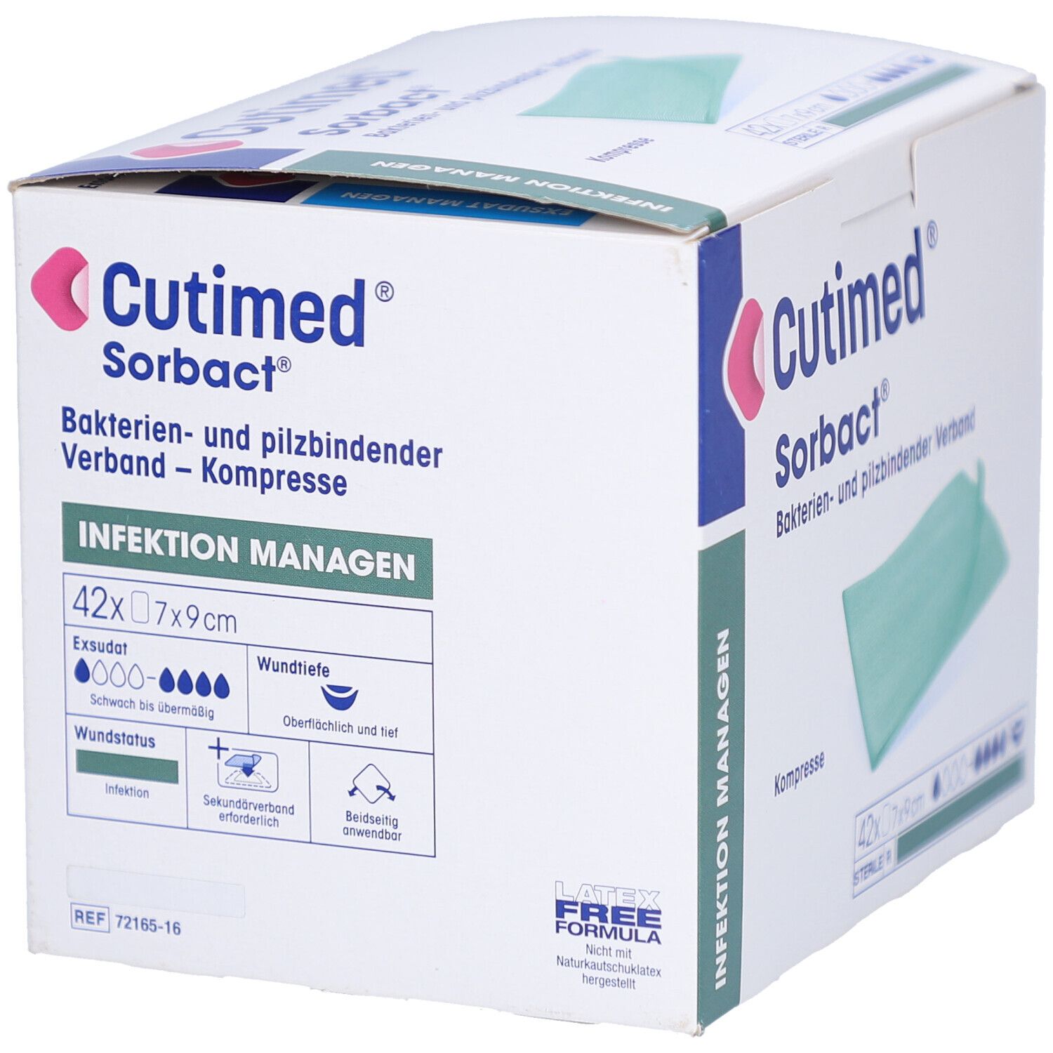 Cutimed® Sorbact® Kompresse 7 x 9 cm