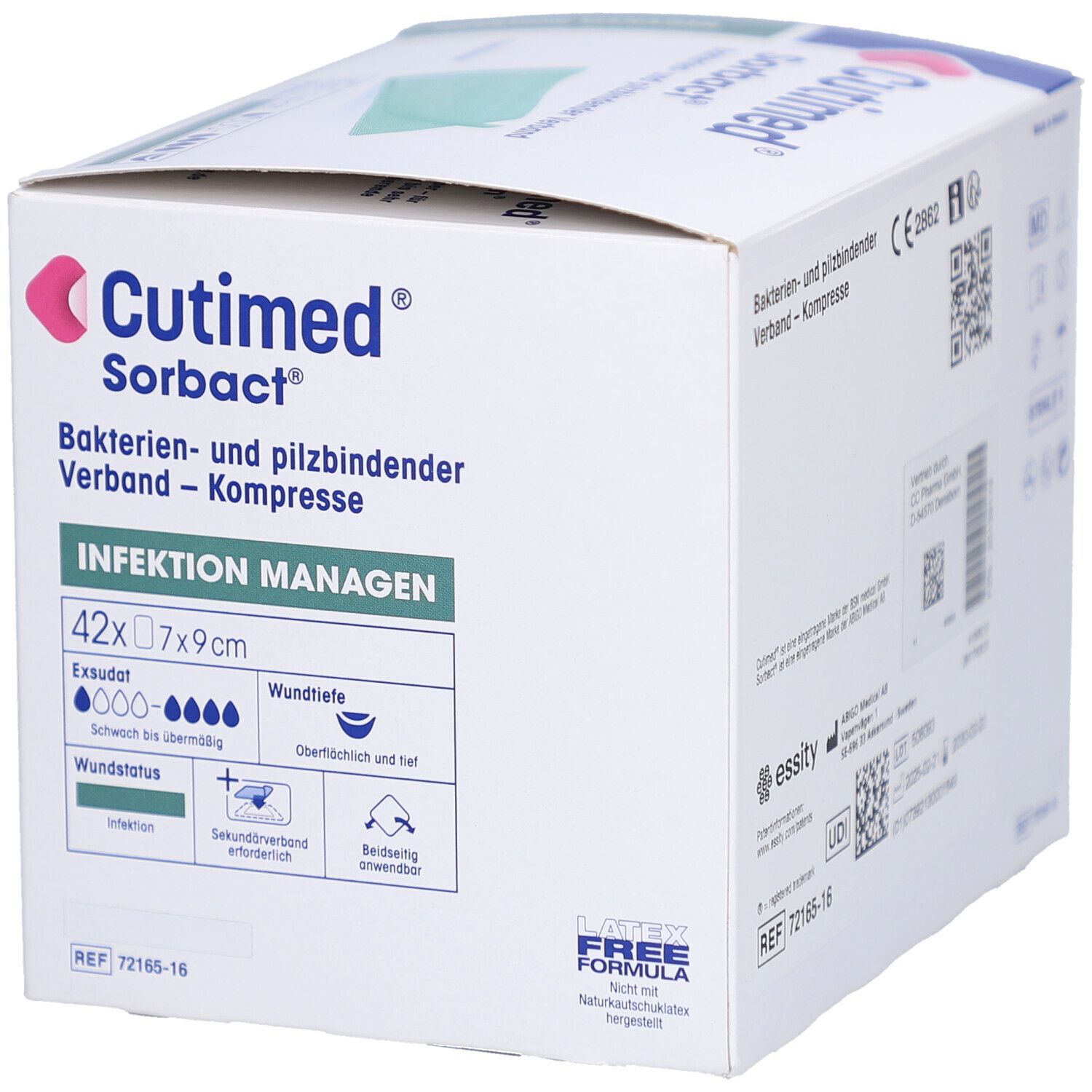 Cutimed® Sorbact® Kompresse 7 x 9 cm