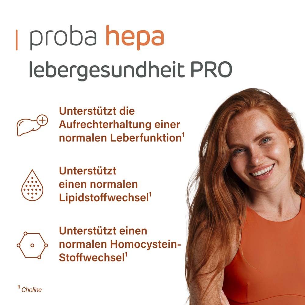 Nupure Proba Hepa Lebergesundheit PRO – 5-in-1 Nahrungsergänzung für die Leber mit Cholin, Artischocke, Mariendistel, Igelstachelbart & Lactobacillus paracasei D3-5