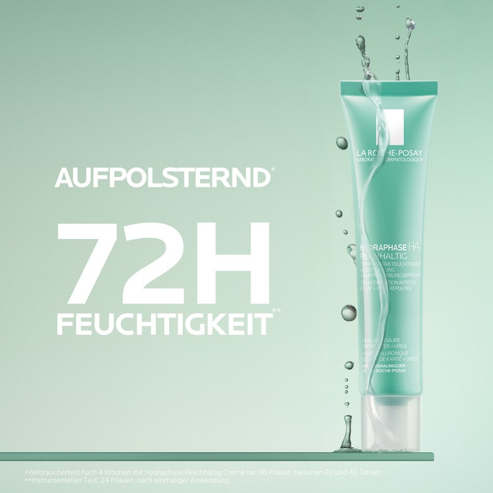 La Roche Posay Hydraphase HA Reichhaltig, pflegende Gesichtscreme für 72h Feuchtigkeit, mit Hyaluron