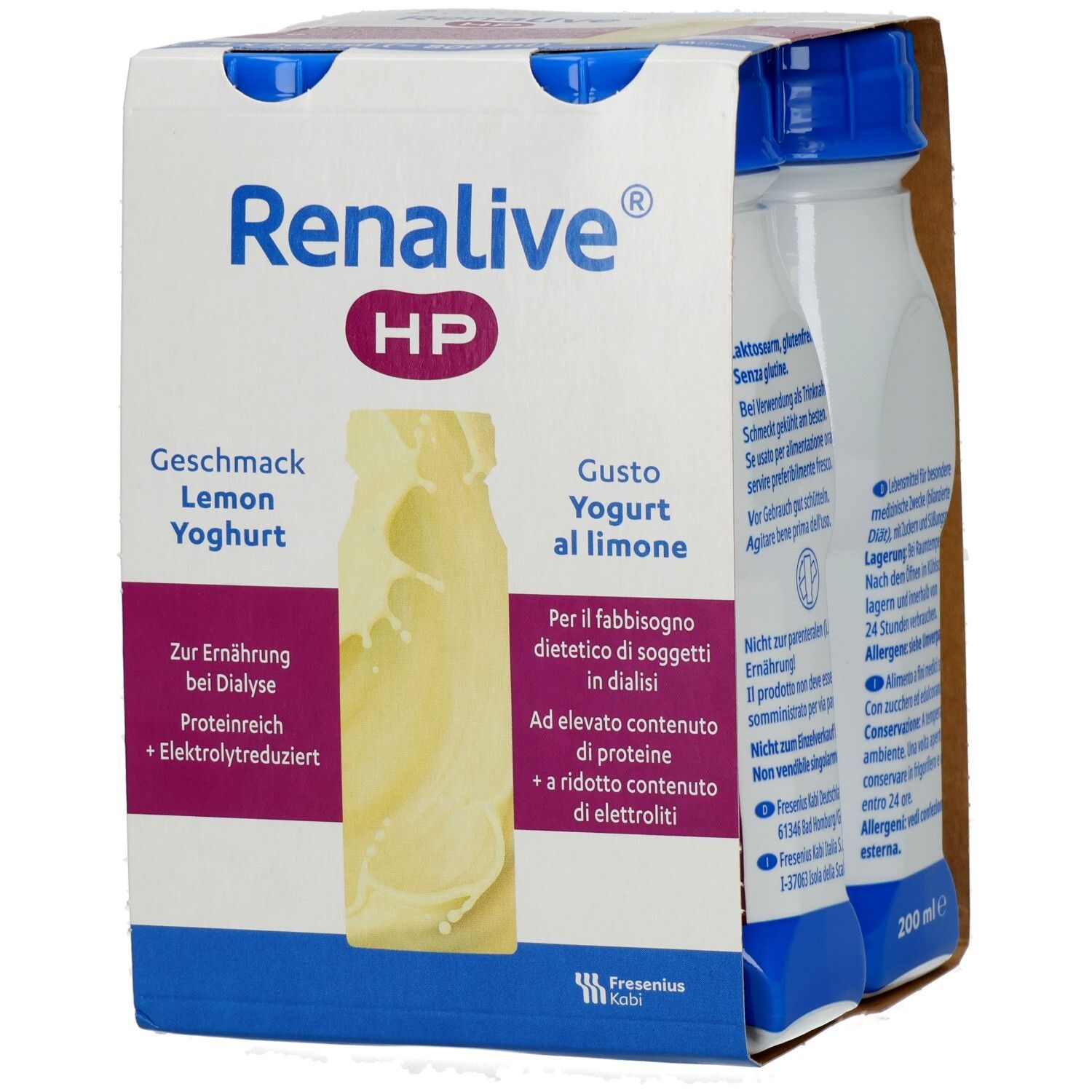 Renalive HP Lemon Yoghurt flüssig 4x200 ml Flüssigkeit