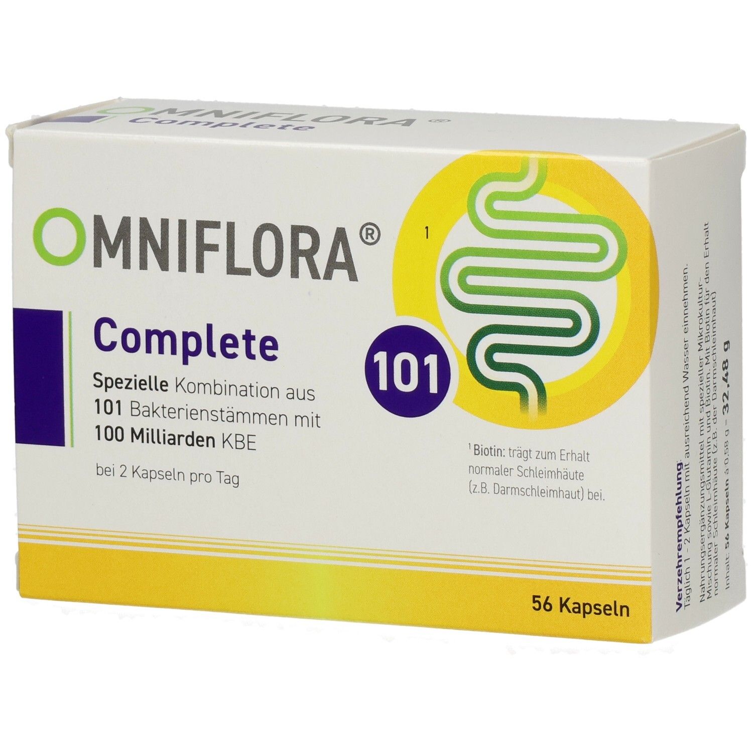 Omniflora Complete 101 Bakterienstämme 100 Mrd.KBE 56 St Kapseln