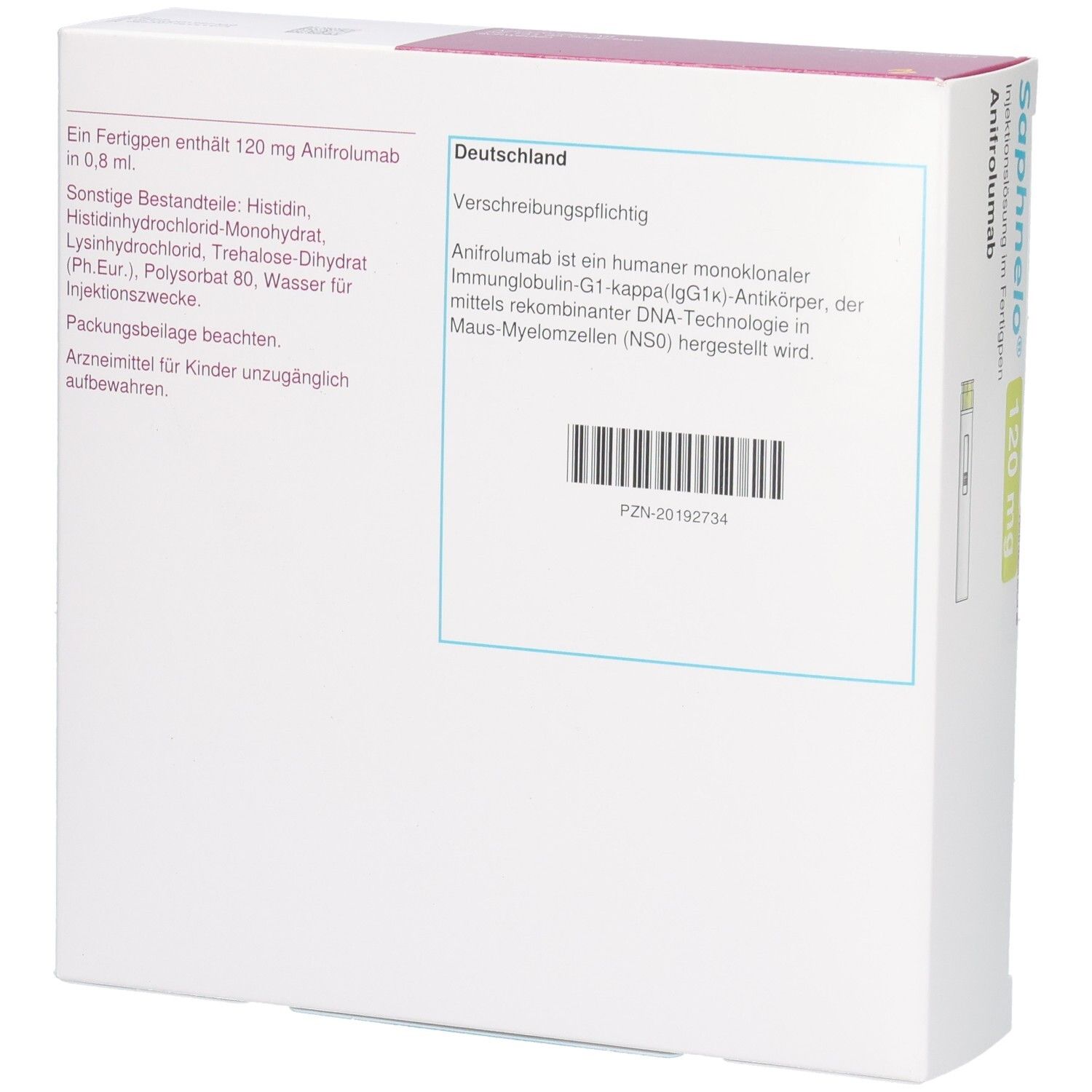 SAPHNELO 120 mg Injektionslösung im Fertigpen