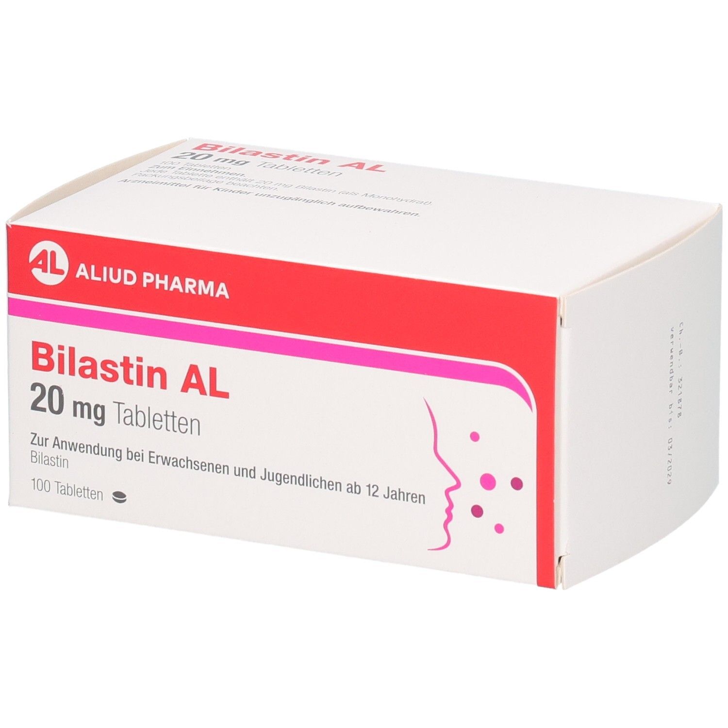 Bilastin AL 20 mg Tabletten Schachtel, 100 Tabletten.