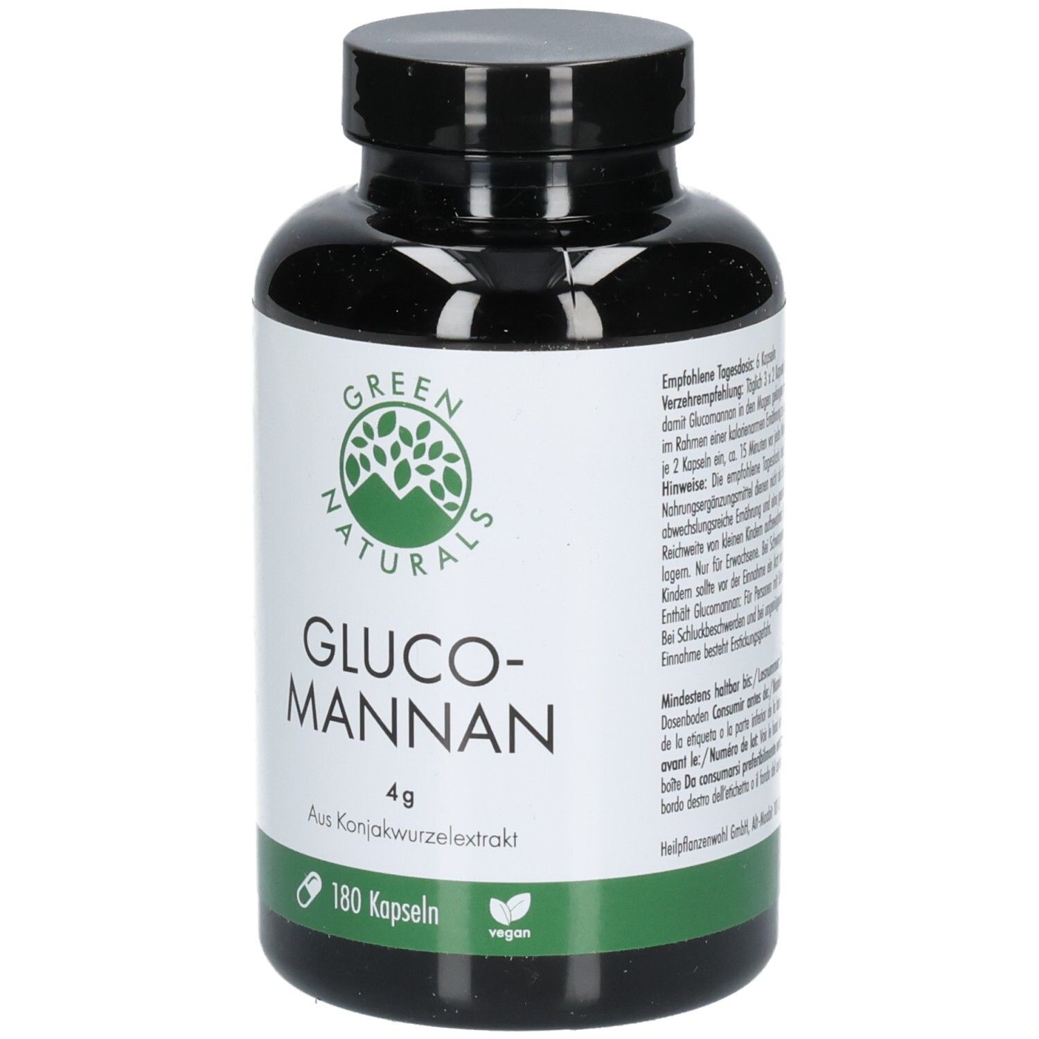 GREEN NATURALS® Glucomannan aus Konjakwurzelextrakt - 4000 mg - vegan