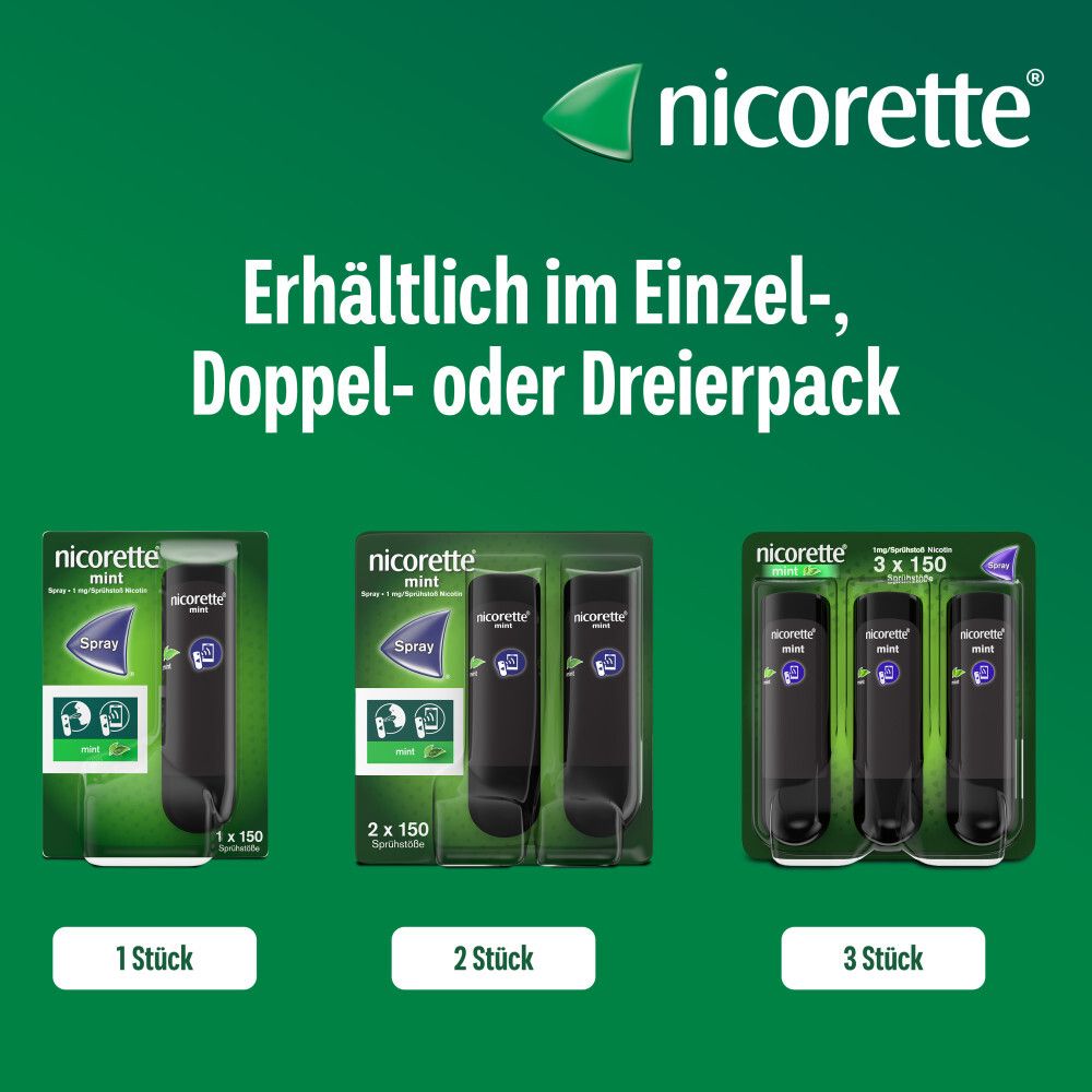 nicorette mint Spray 1 mg/Sprühstoß