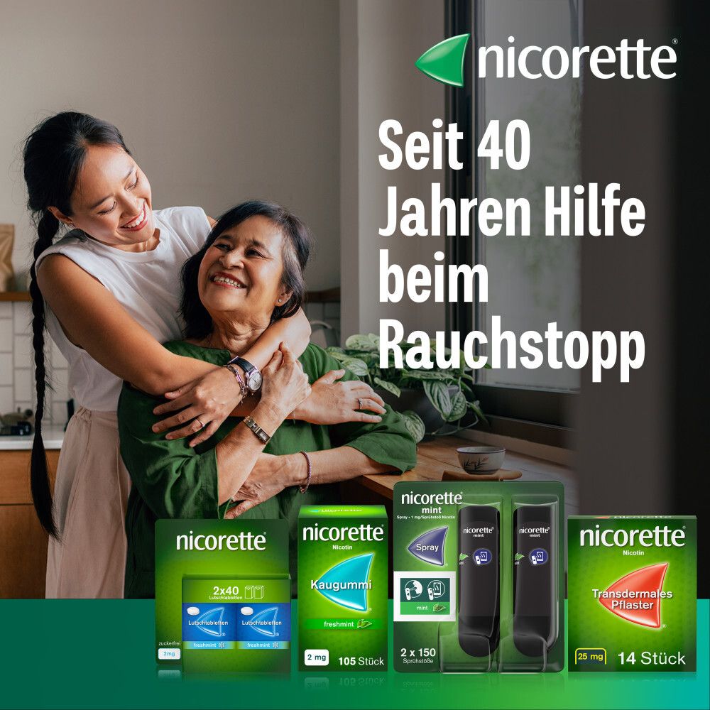 Nicorette Produkte für die Raucherentwöhnung.