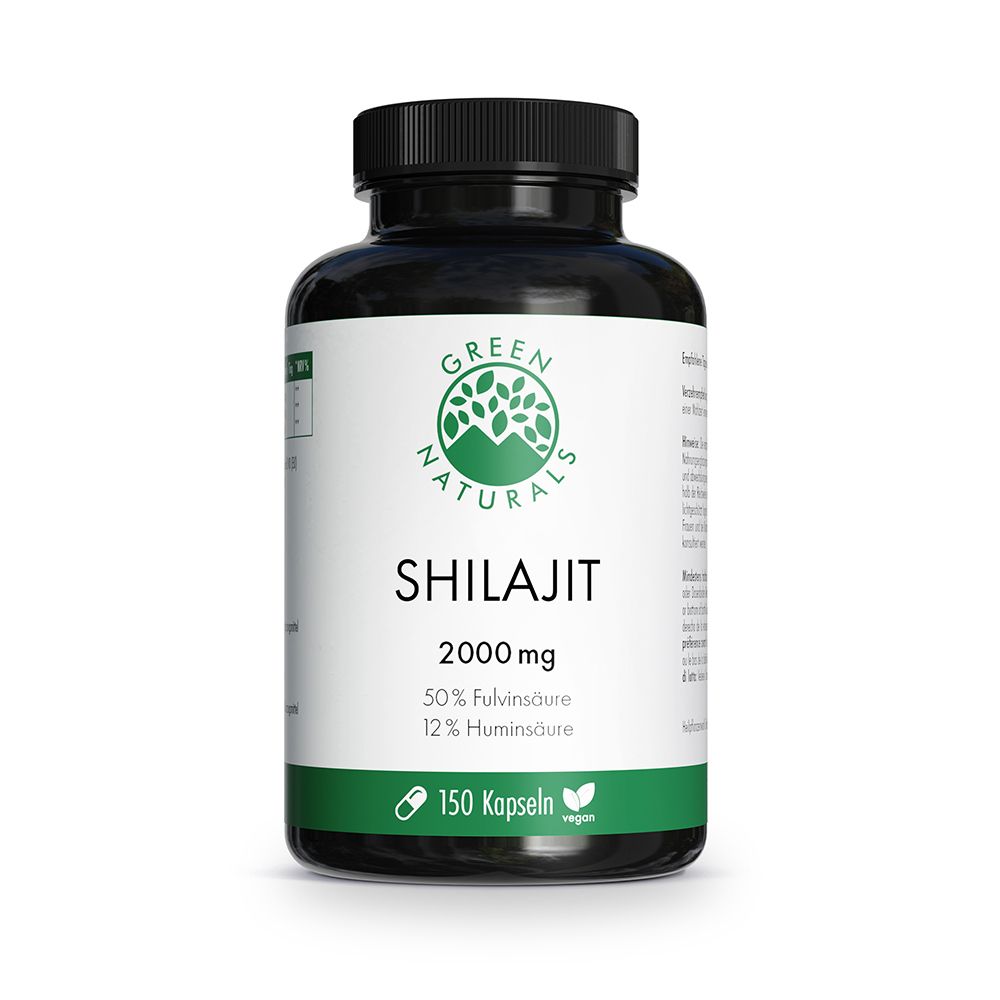 Green Naturals Shilajit 2000mg 50% Fulvinsäure Kps 150 St Kapseln