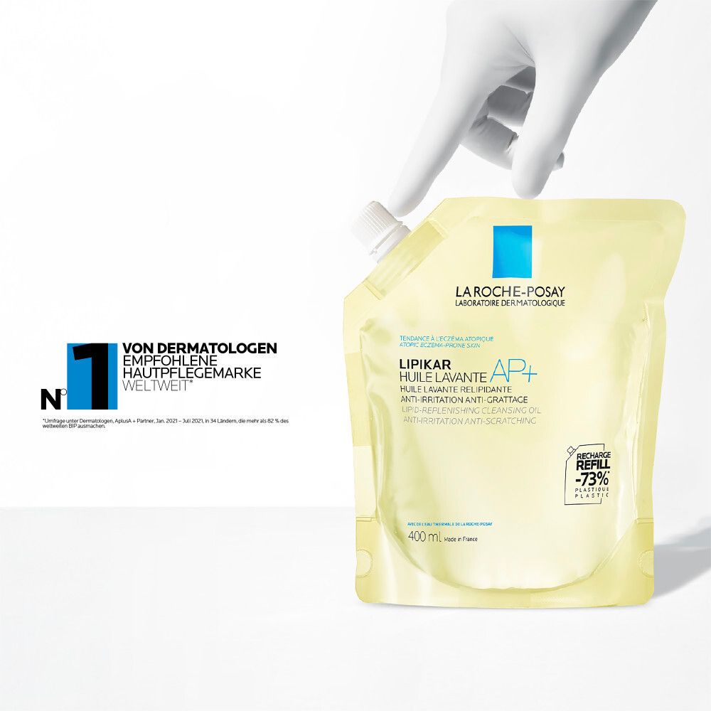 La Roche-Posay Lipikar Dusch- und Badeöl AP+ Nachfüllpackung. Von Dermatologen empfohlen. Nr. 1 Hautpflegemarke weltweit.