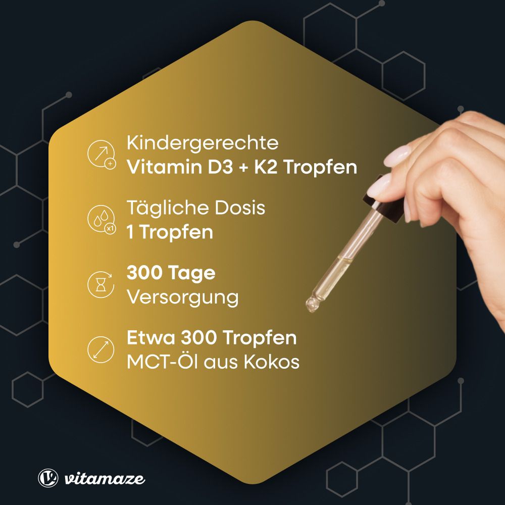 VITAMAZE Vitamin D3 + K2 500 IE Tropfen Kids