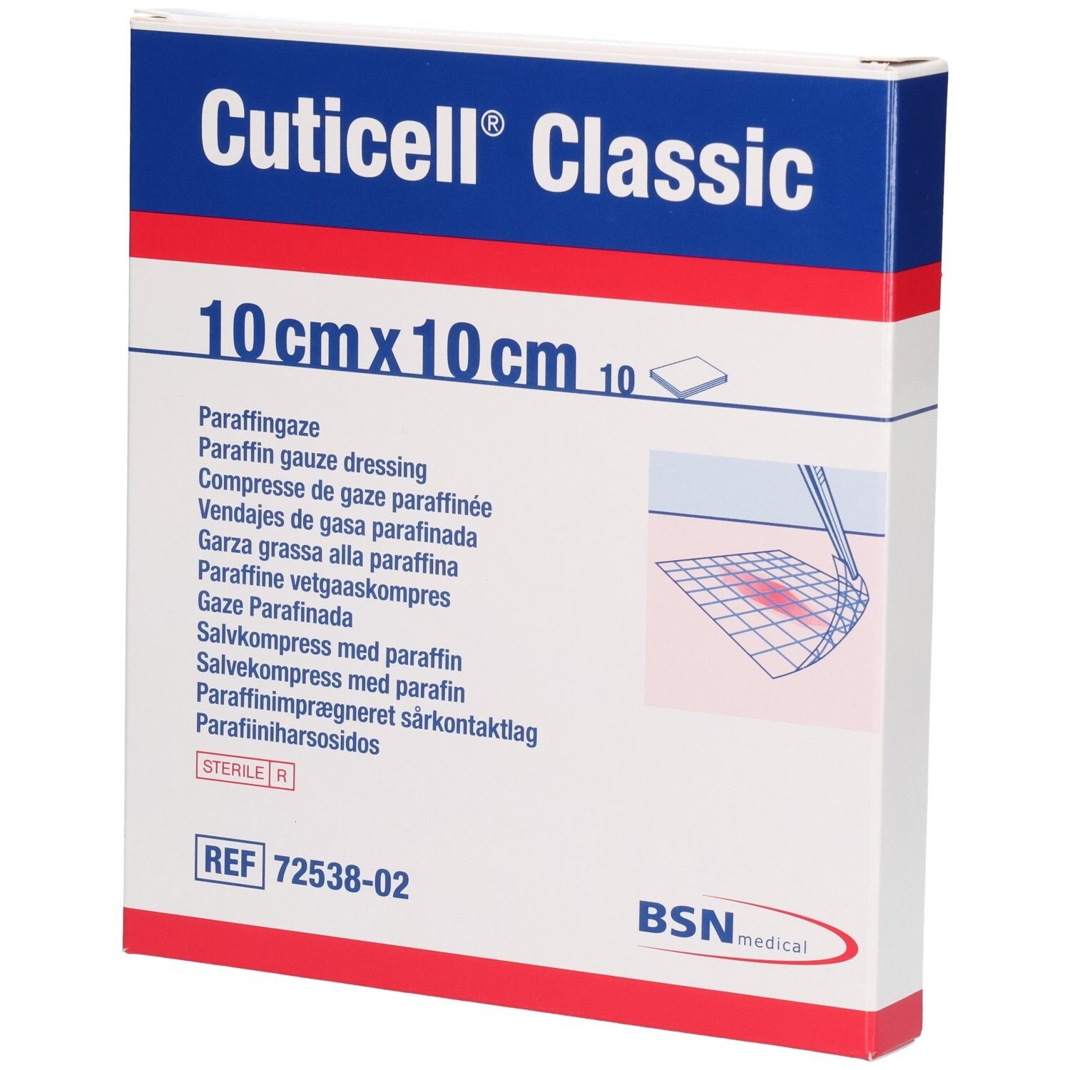 Cuticell Classic Wundgaze 10x10 cm 10 St
